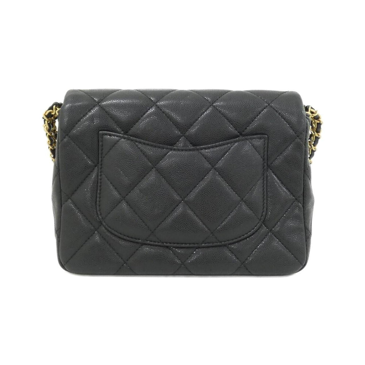 Chanel Black Grained Calfskin Shoulder Bag (Pre-Owned)