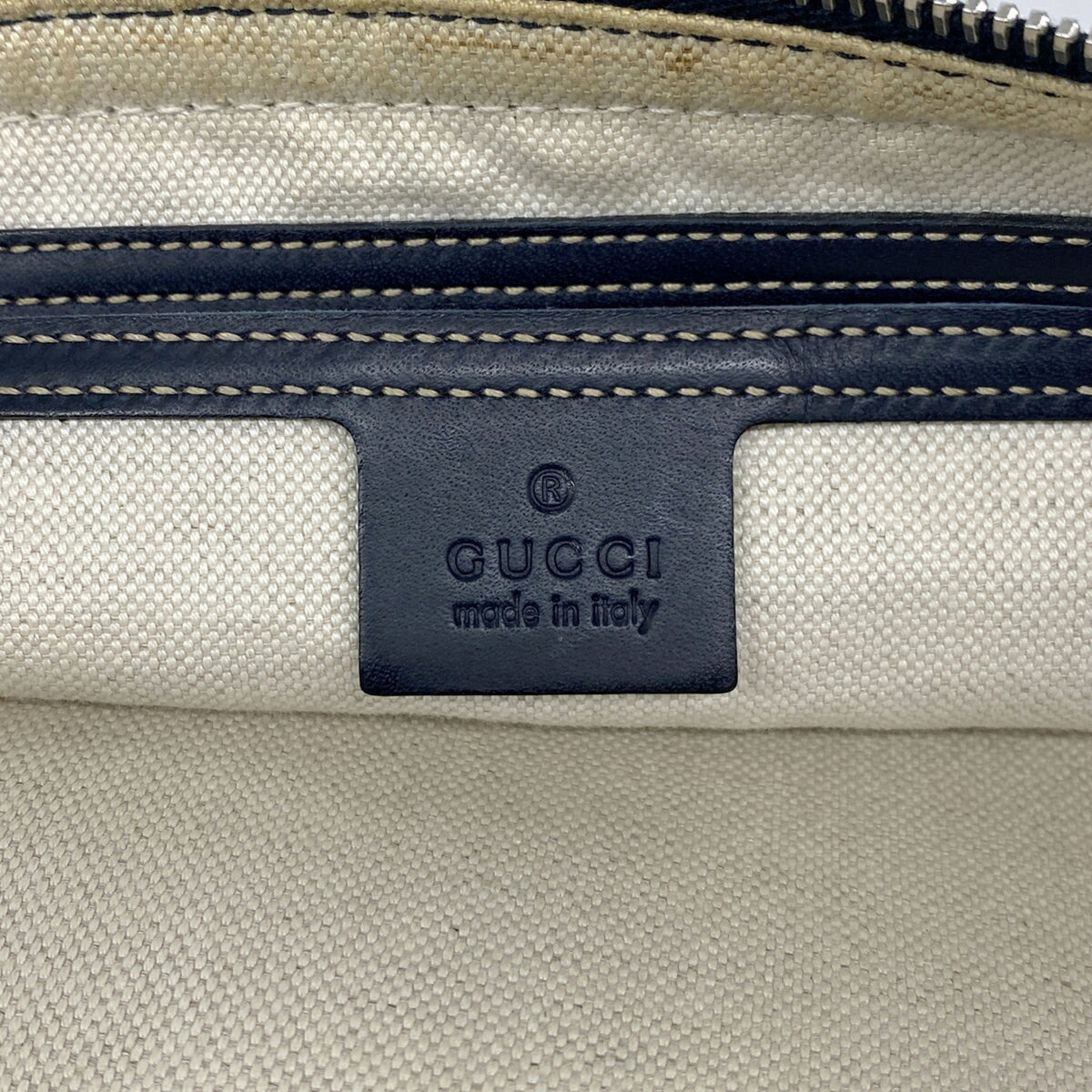 Gucci Brown Navy Pvc Fanny Pack (Pre-Owned)
