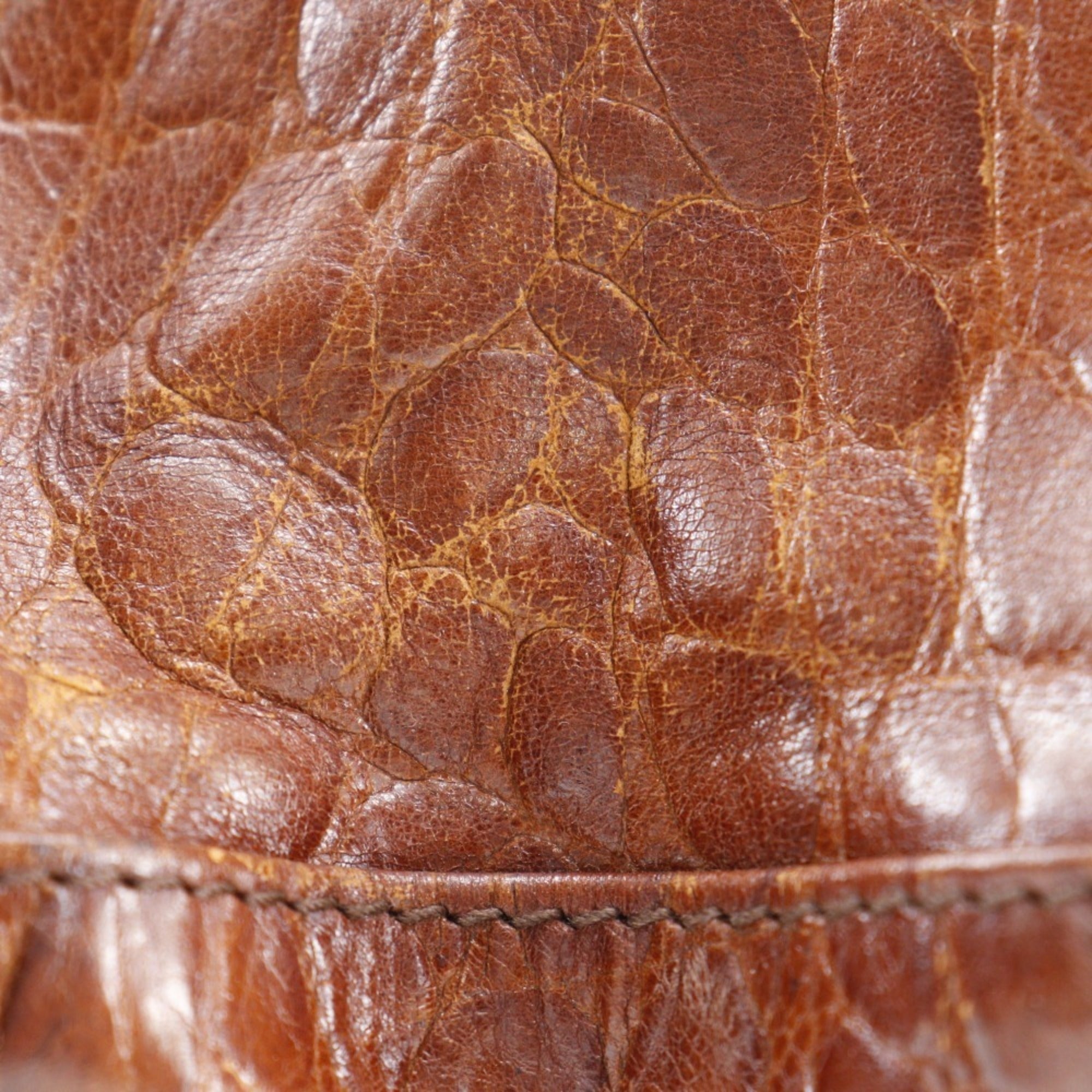Bally Brown Leather Handbag (Pre-Owned)