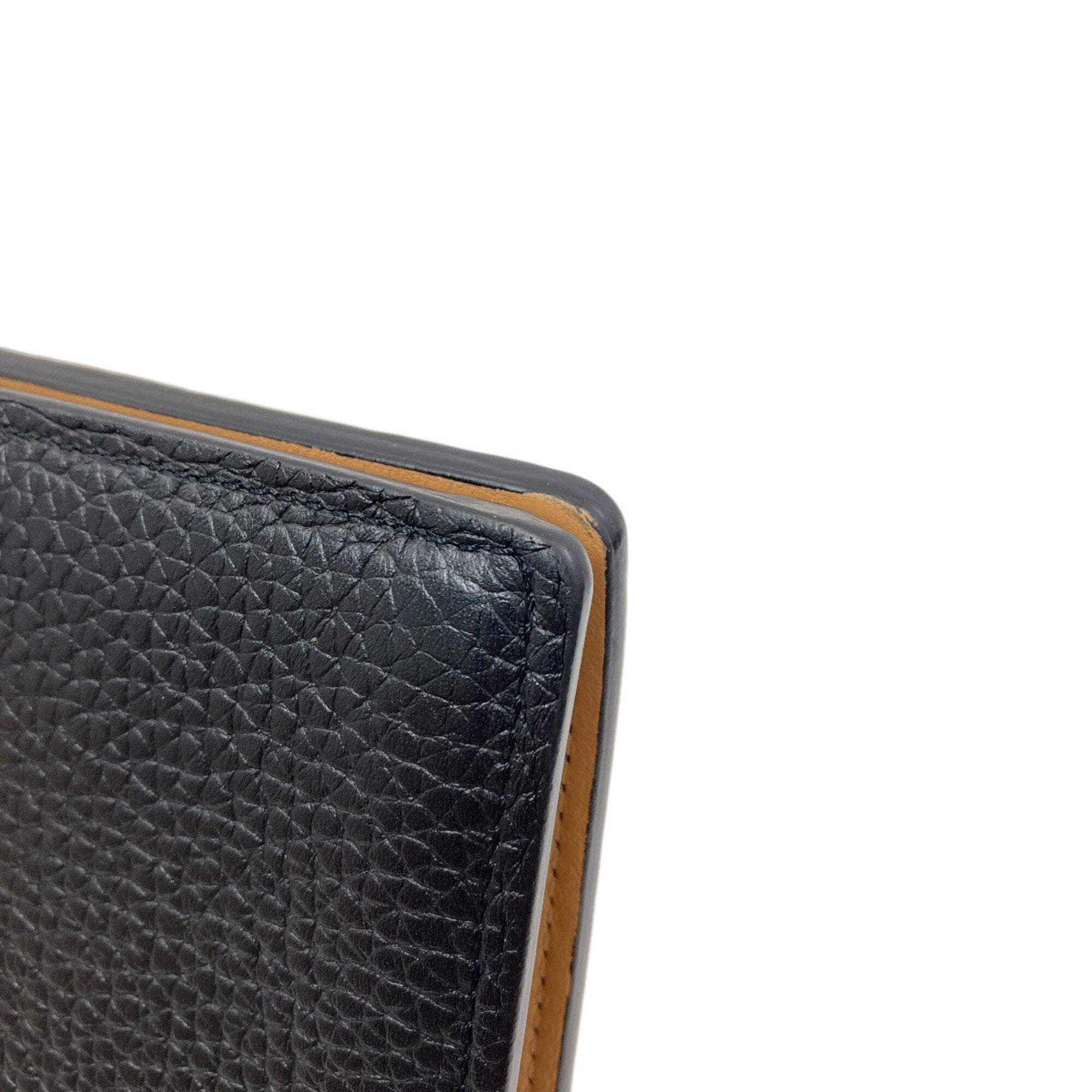 Louis Vuitton Brown Noir Leather Long Wallet (Bi-Fold) (Pre-Owned)