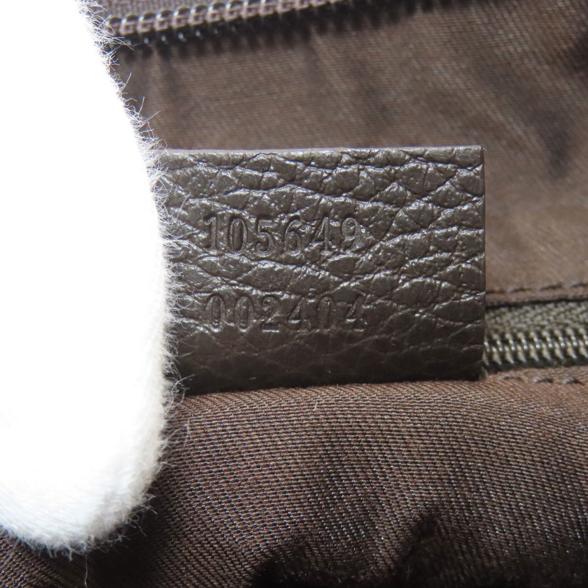 Gucci Dark Brown Canvas Shoulder Bag (Pre-Owned)