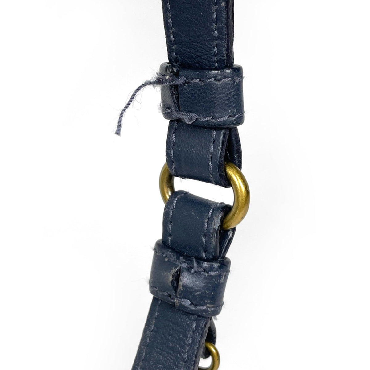 Bottega Veneta Intrecciato Navy Leather Shoulder Bag (Pre-Owned)