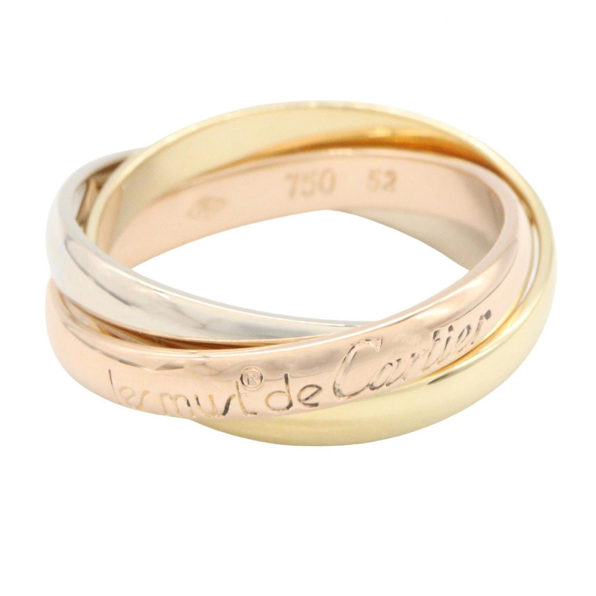 Cartier Pink Gold White Gold Yellow Gold Yellow Gold (18K) Pink Gold (18K) White Gold (18K) Band Ring (Pre-Owned)
