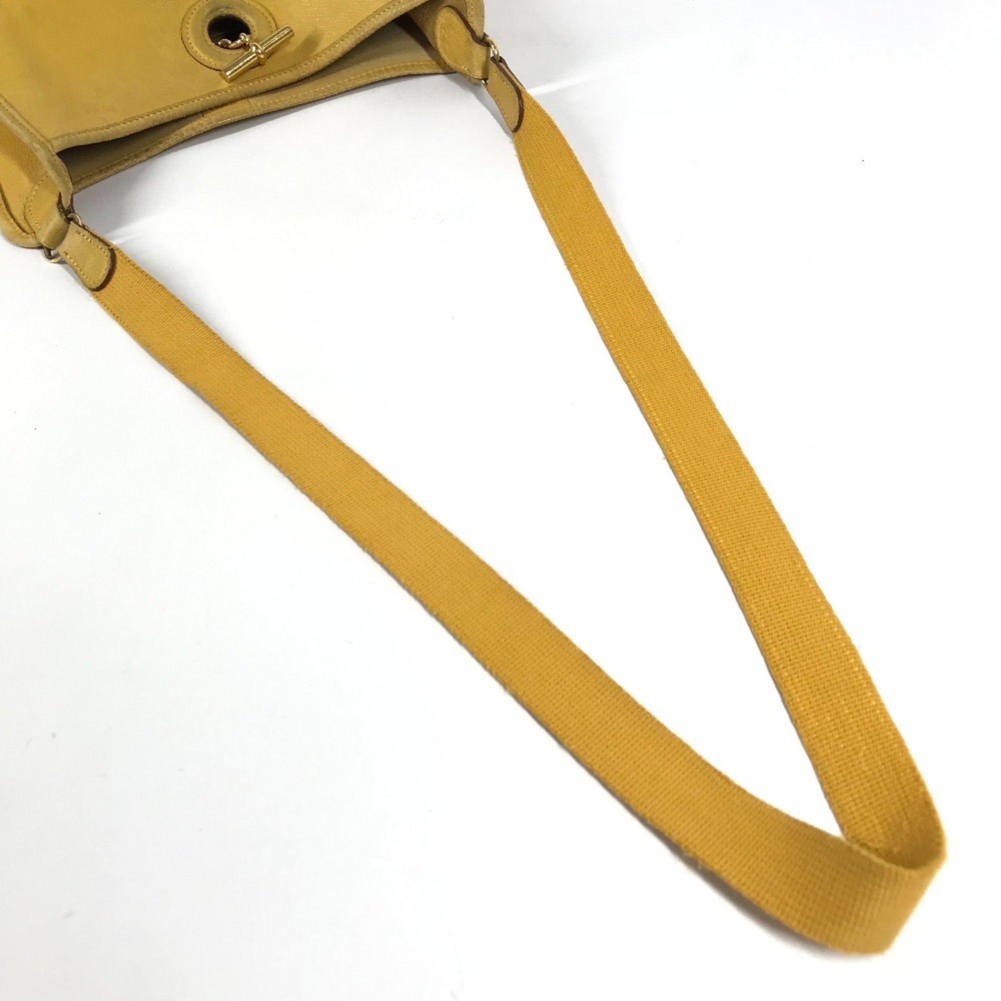 Hermes Yellow Leather Pochette Shoulder Bag (Pre-Owned)