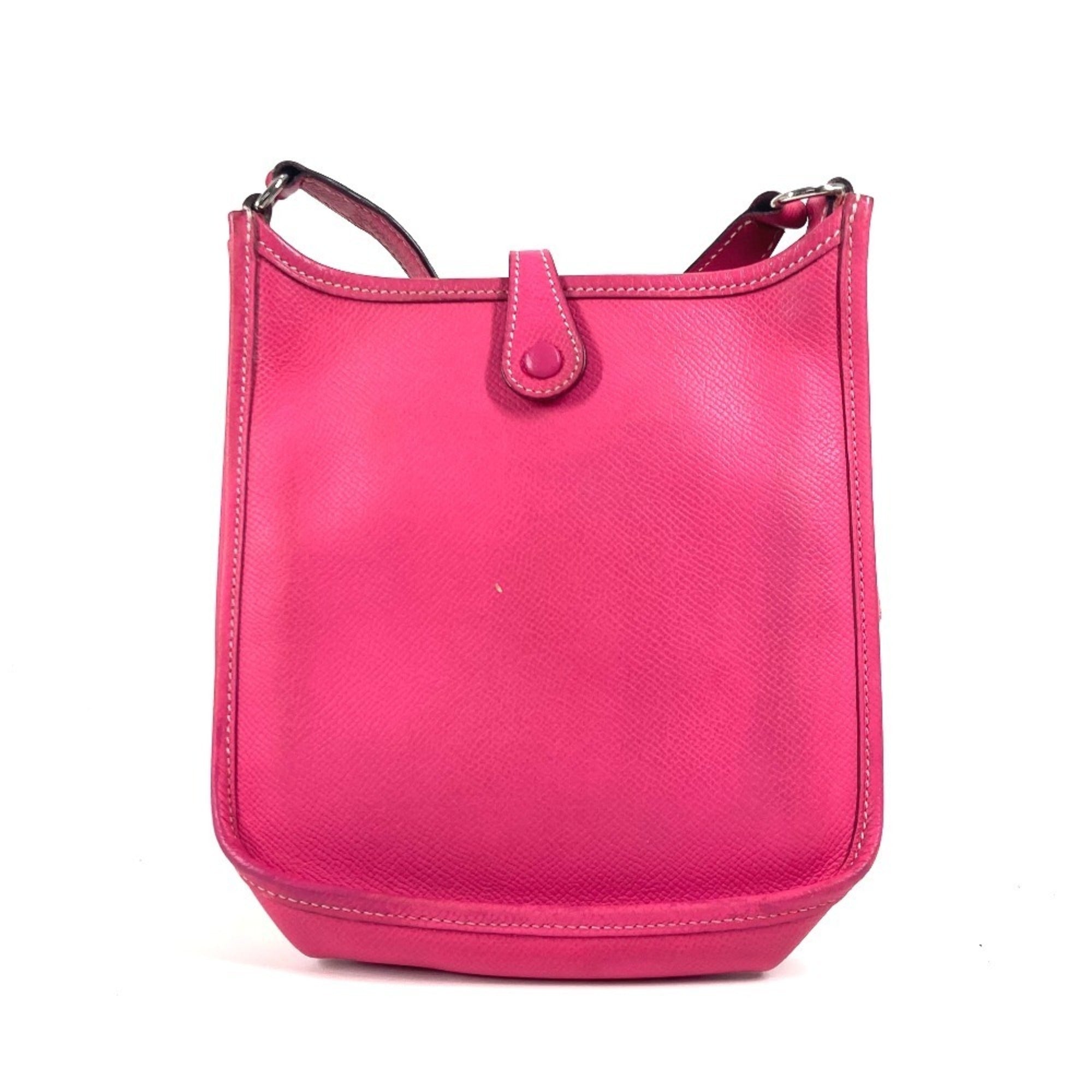 Hermes Evelyne Pink Leather Pochette Shoulder Bag (Pre-Owned)