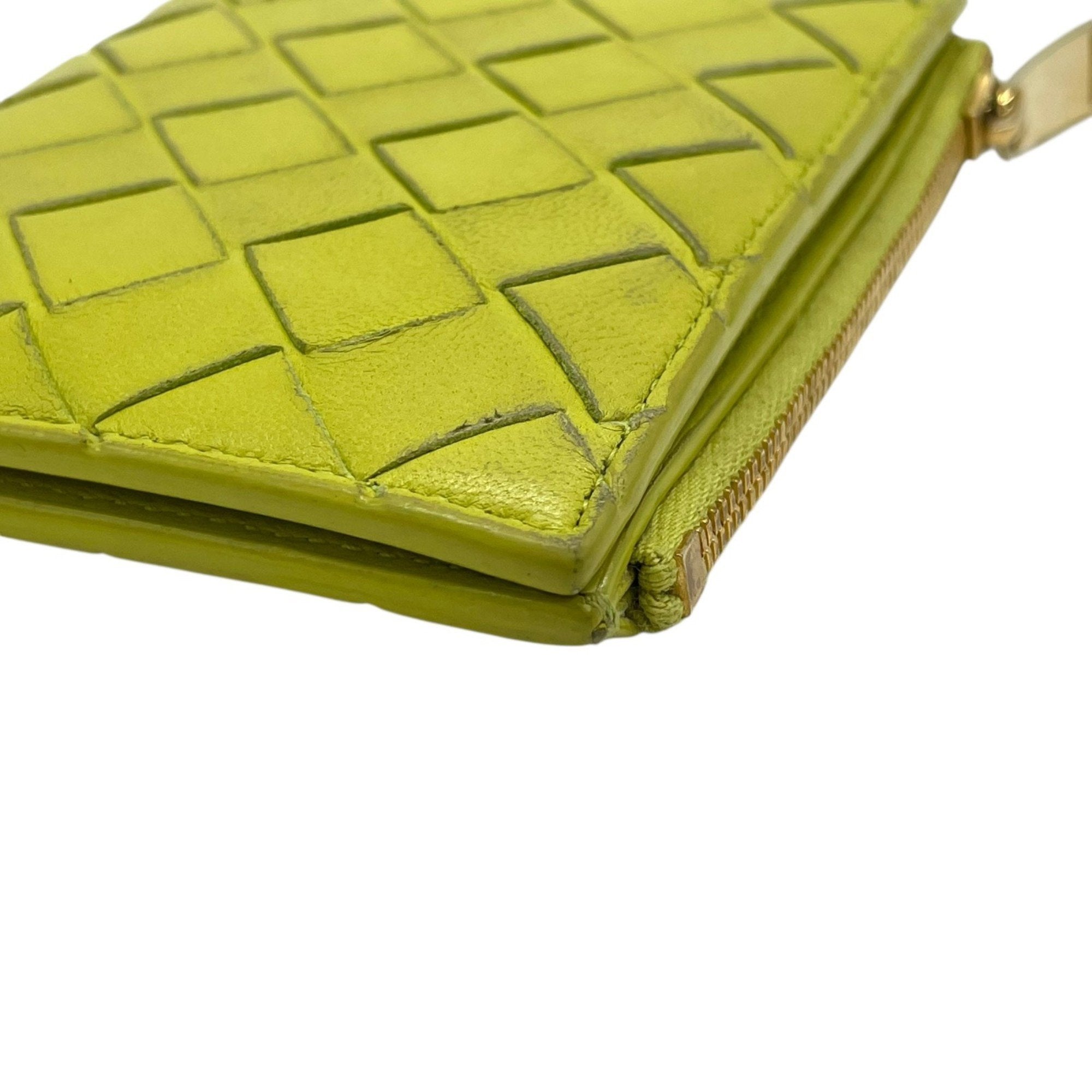 Bottega Veneta Green Intrecciato Wallet (Bi-Fold) (Pre-Owned)