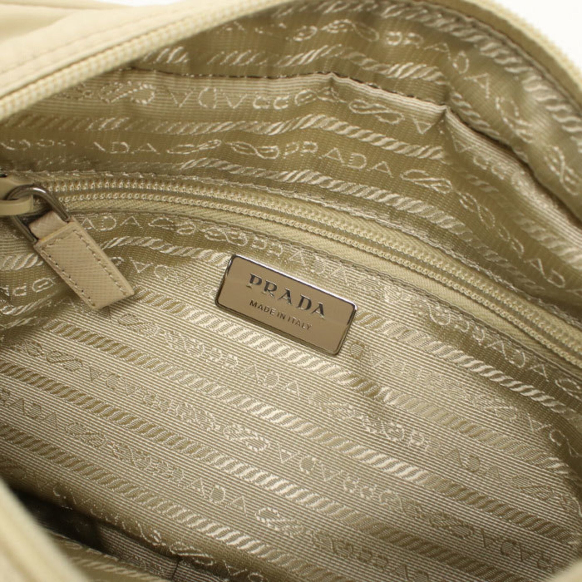 Prada Beige Nylon Shoulder Bag (Pre-Owned)