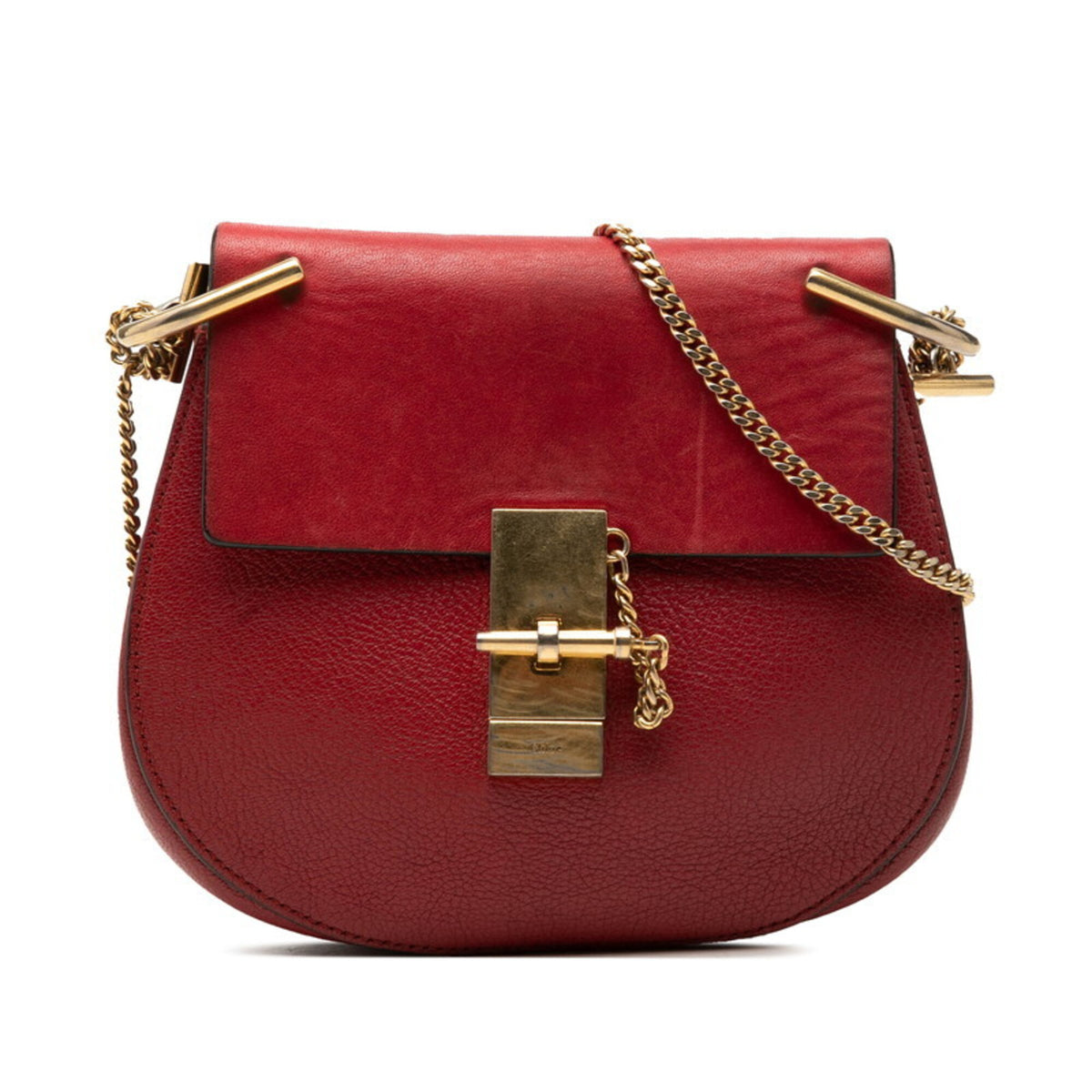 Chloé Red Color Leather Shoulder Bag (Pre-Owned)