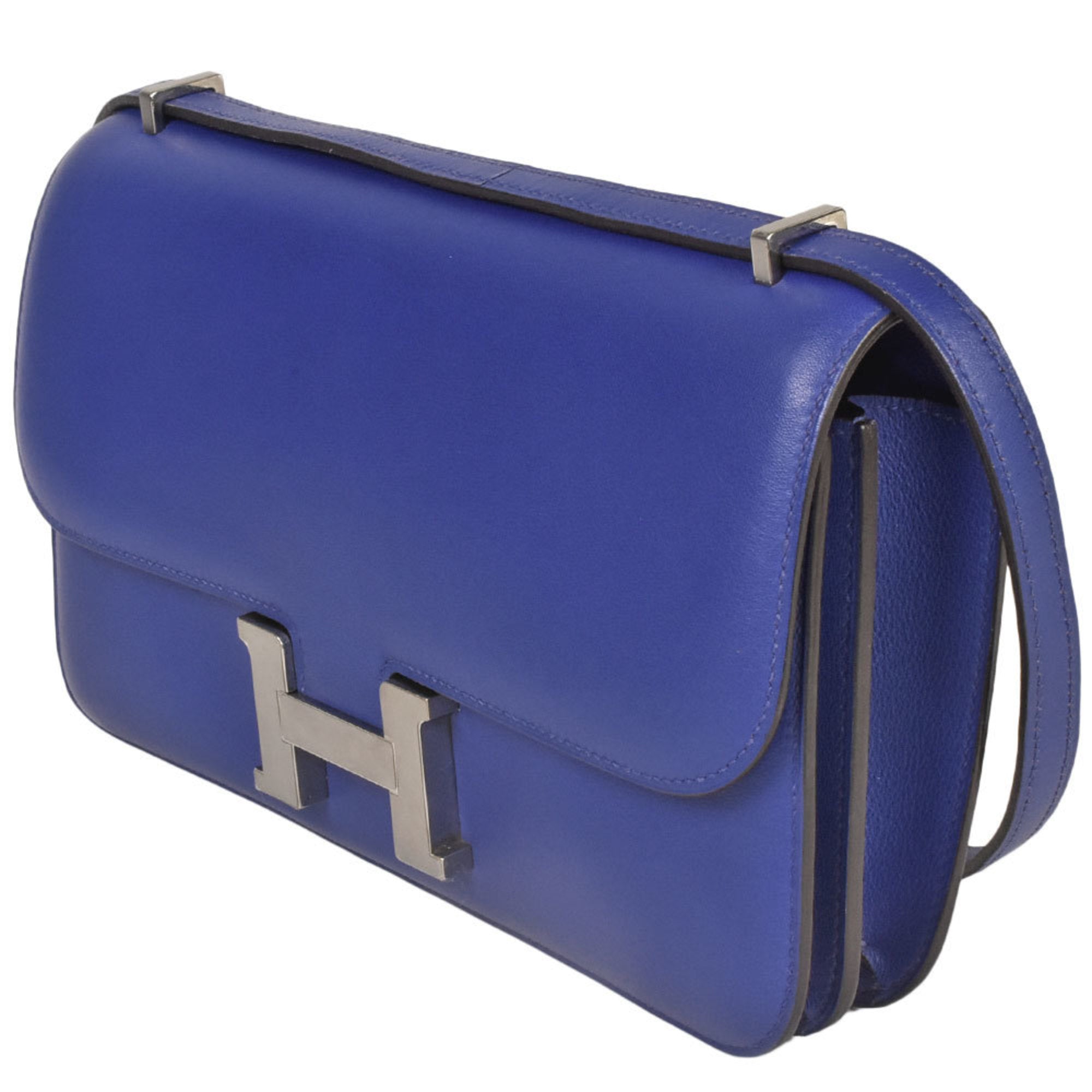 Hermes Constance Blue Blue Electric Swift Leather Shoulder Bag (Pre-Owned)