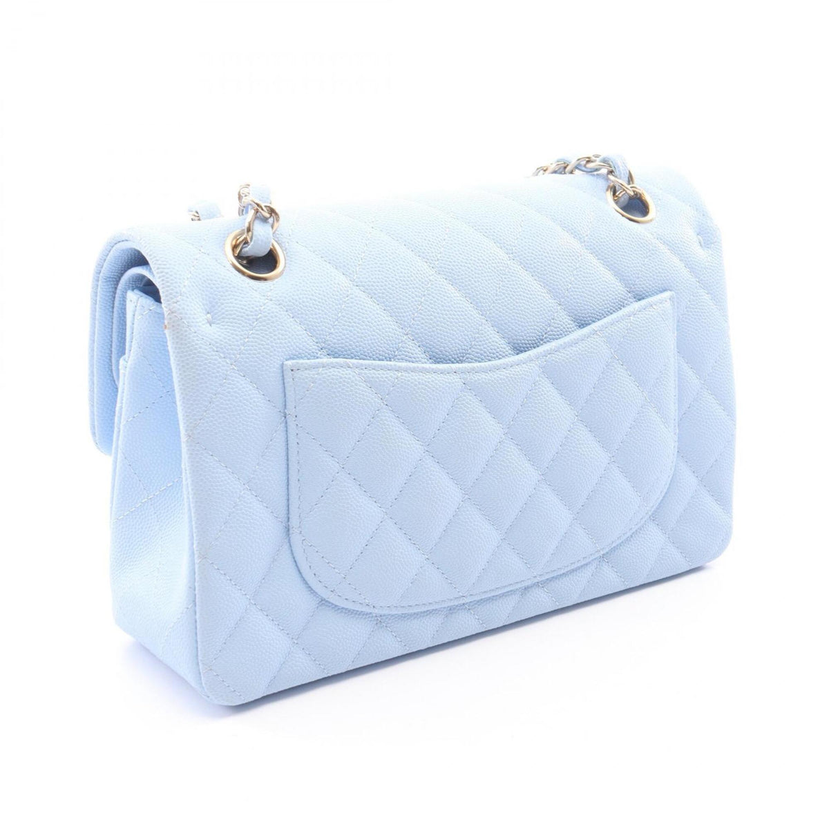 Chanel Blue Grained Calfskin Handbag Shoulder Bag (Pre-Owned)