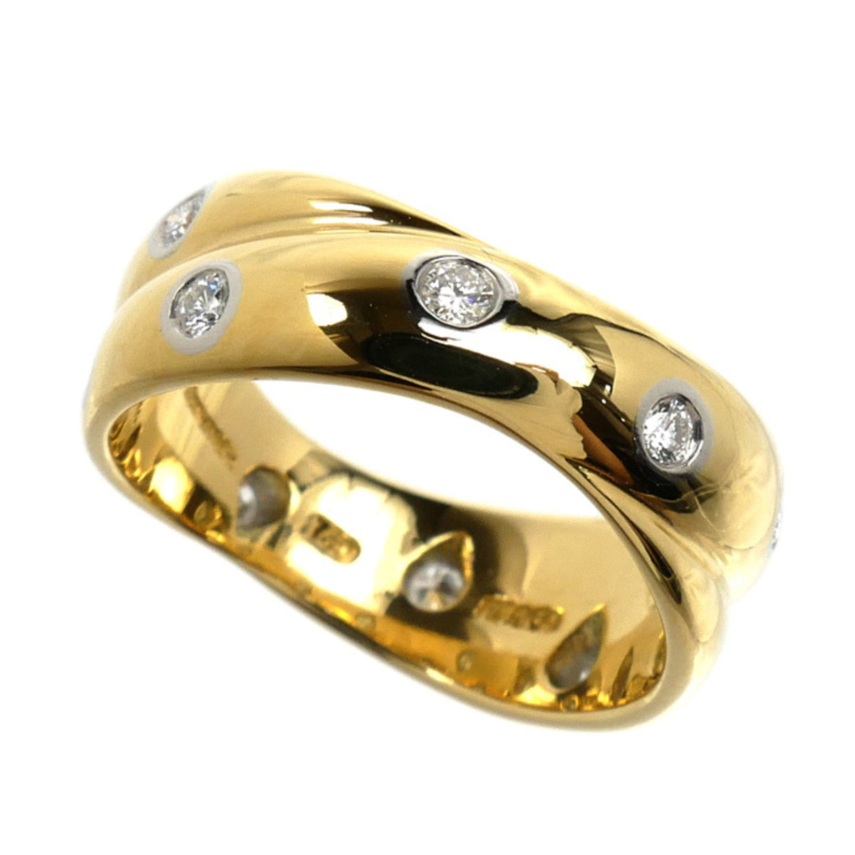 Tiffany Yellow Gold (18K) Platinum 900 Band Ring (Pre-Owned)