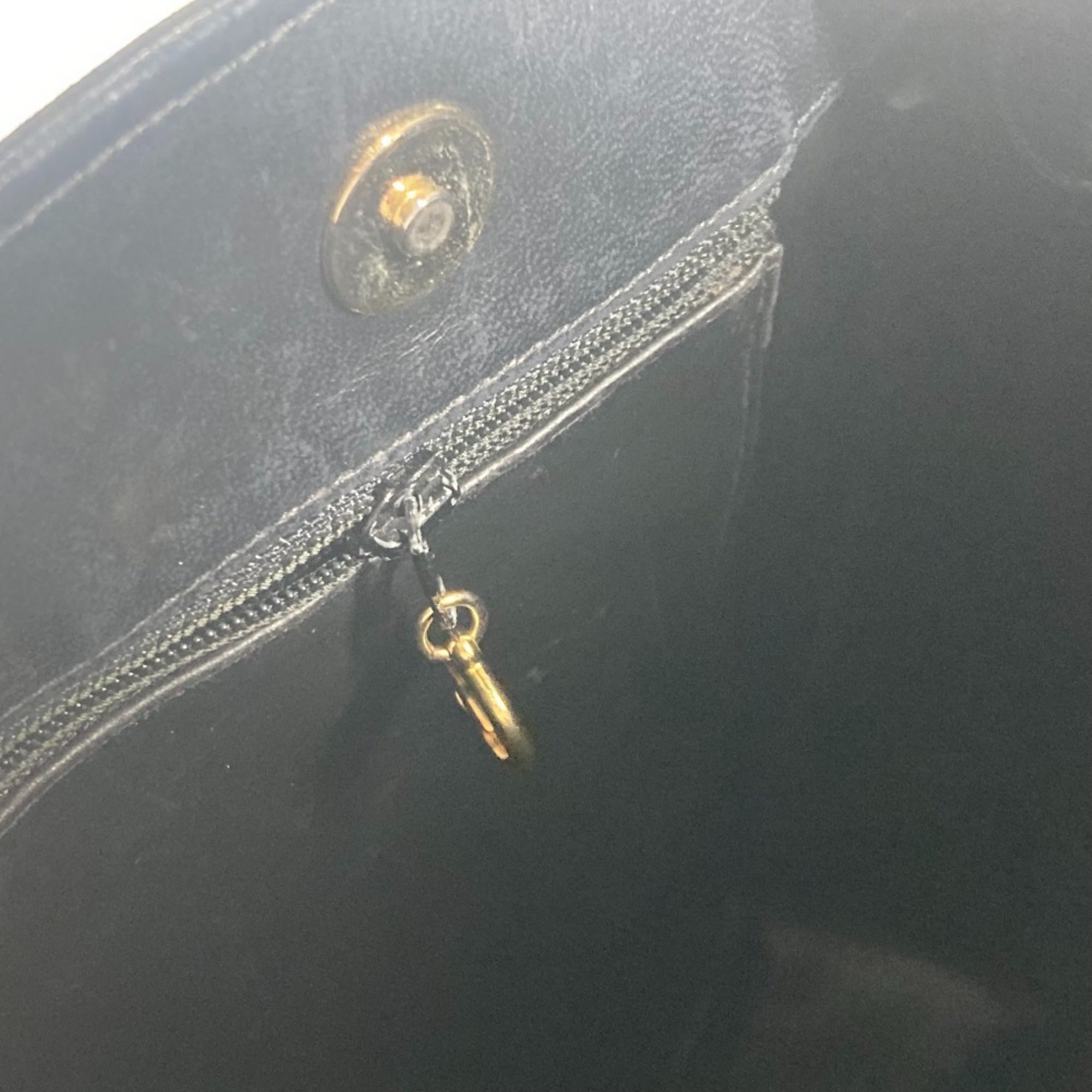 Chanel Dark Navy Leather Boston Bag Shoulder Bag Tote Bag (Pre-Owned)