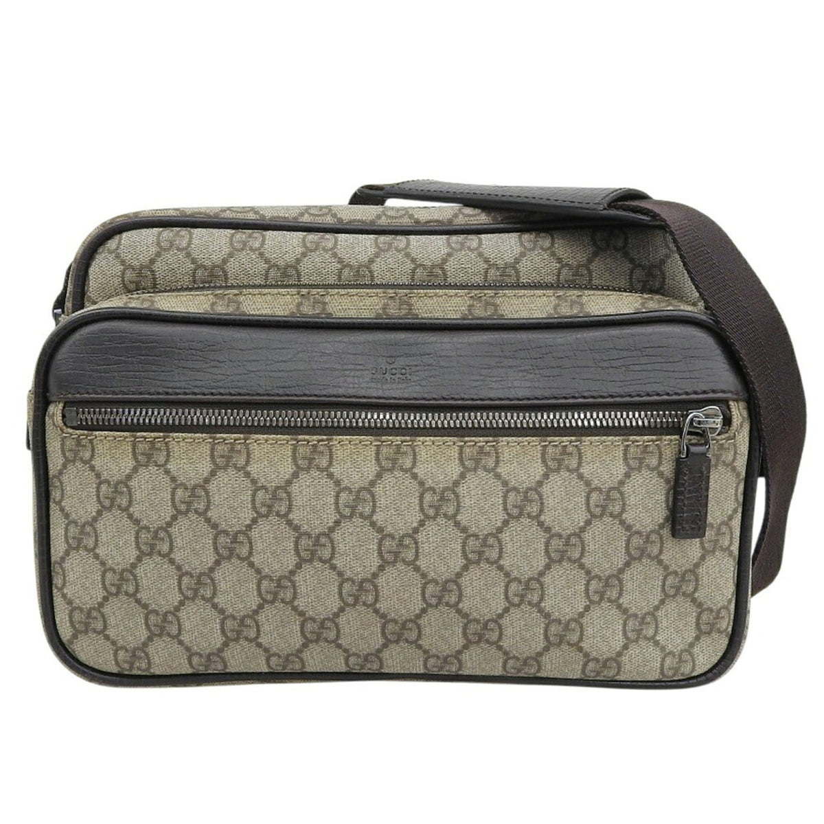 Gucci Beige Brown Pvc Leather Shoulder Bag (Pre-Owned)
