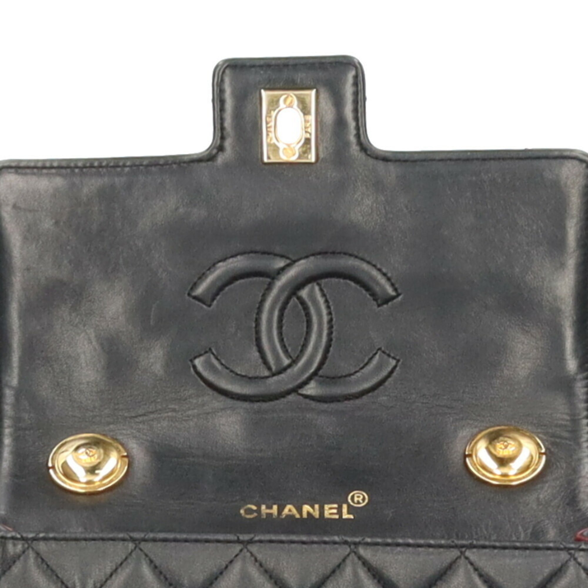 Chanel Black Leather Handbag (Pre-Owned)