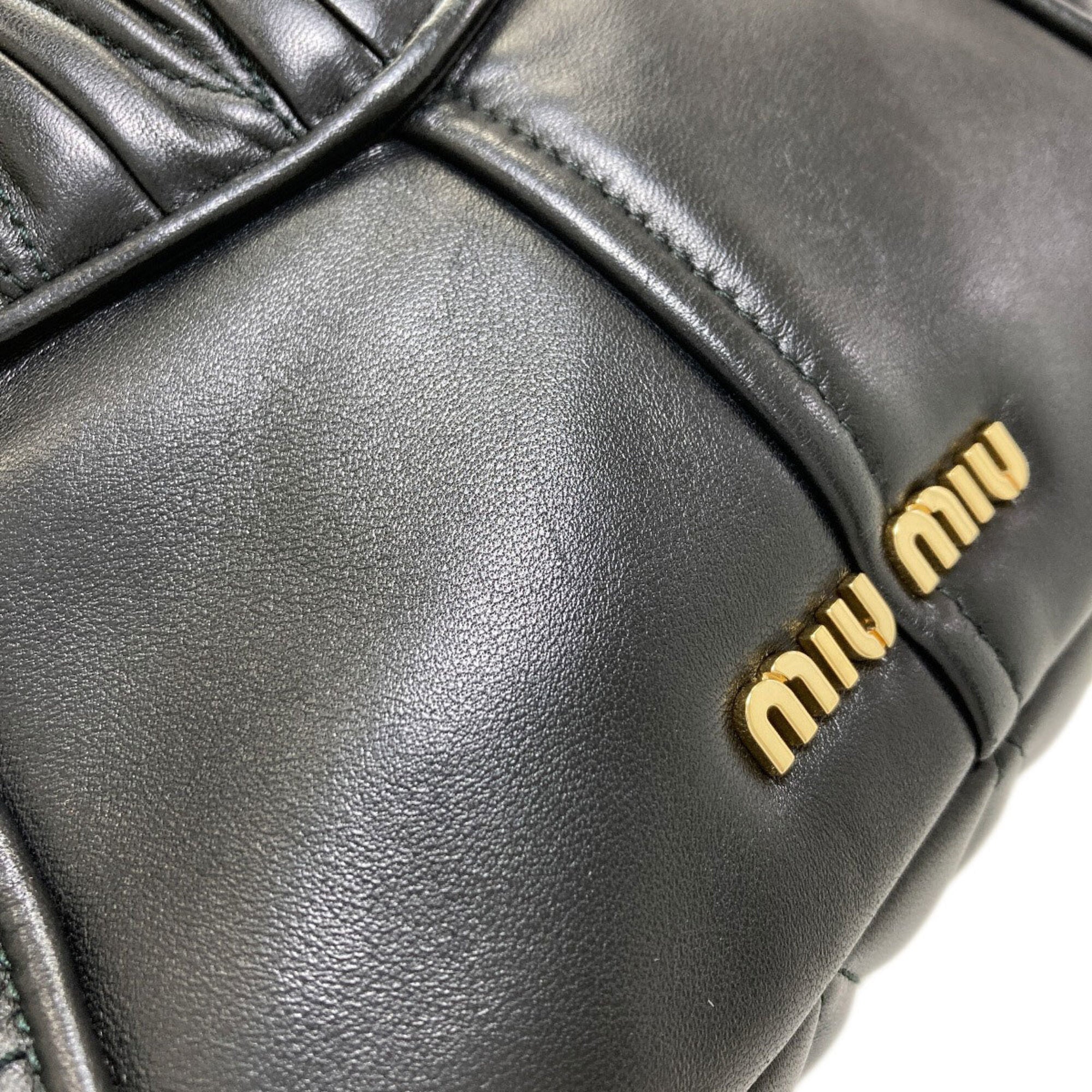 Miu Miu Black Leather Shoulder Bag (Pre-Owned)