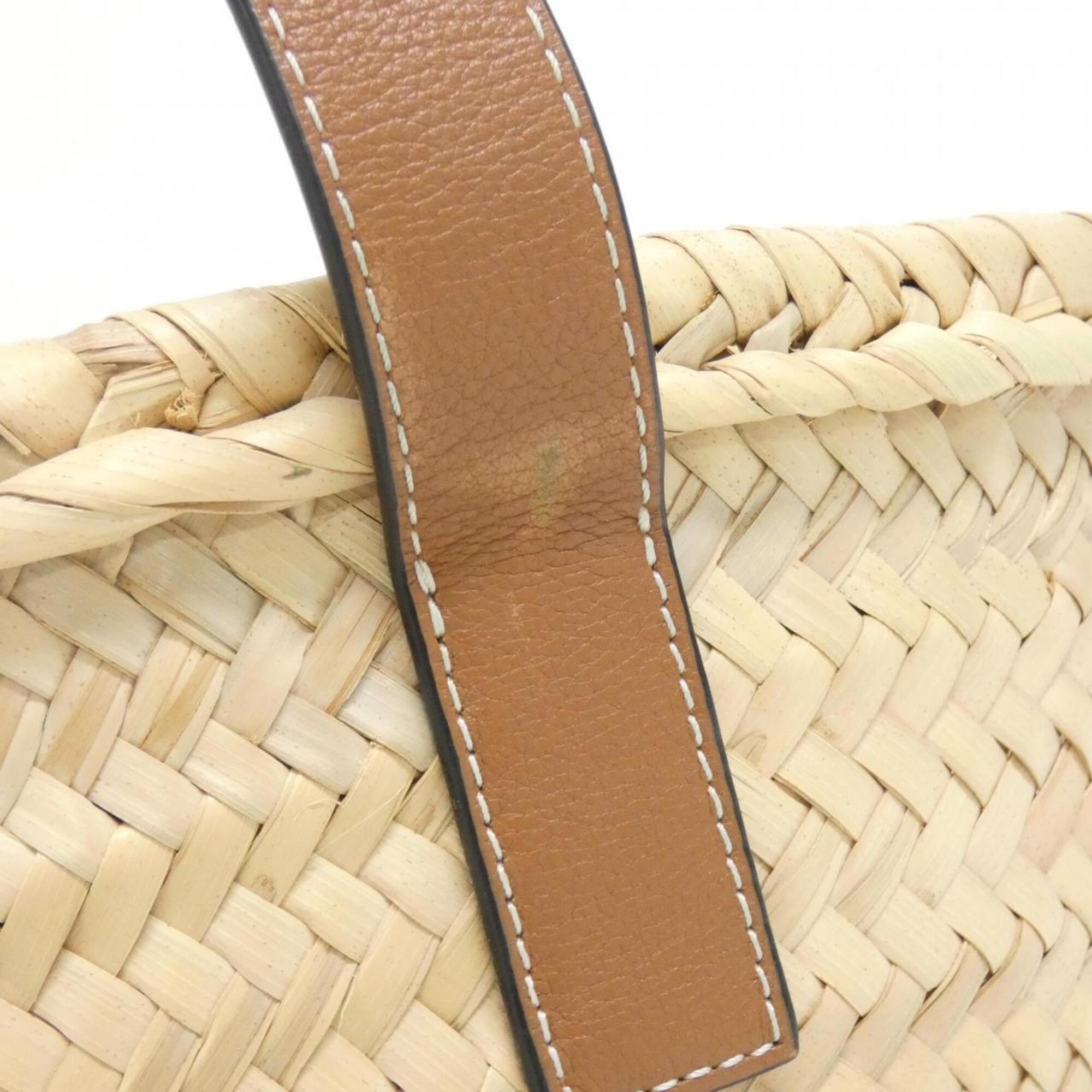 Loewe Beige Raffia Leather Handbag (Pre-Owned)