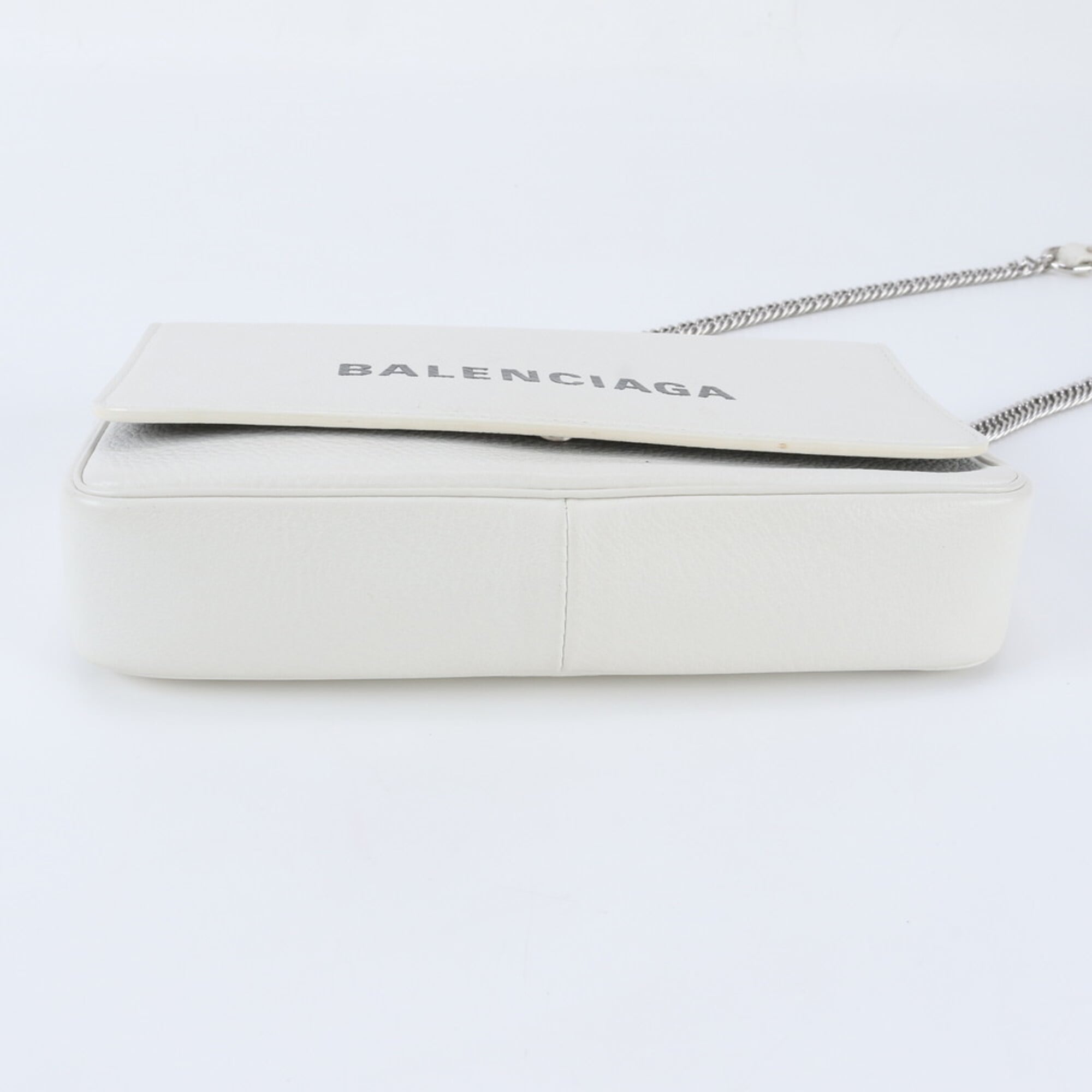 Balenciaga Black White Leather Handbag Shoulder Bag (Pre-Owned)
