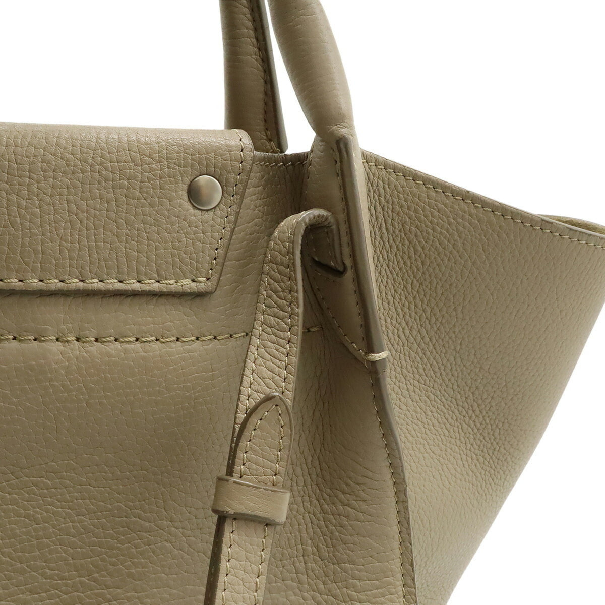 Celine Grayish Leather Handbag Shoulder Bag (Pre-Owned)