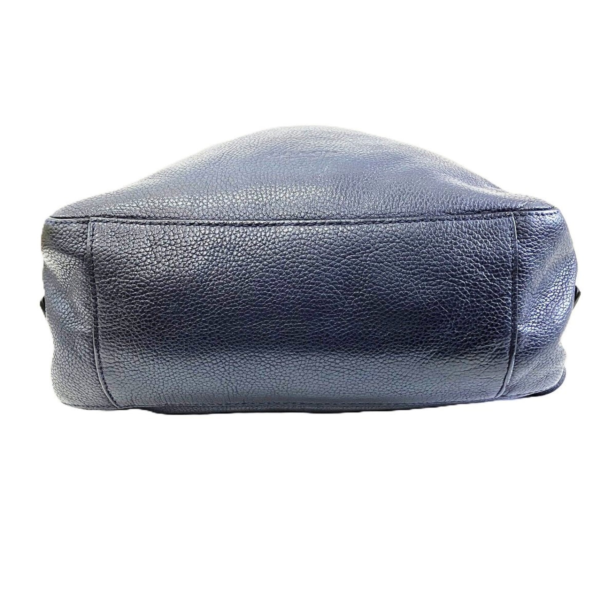 Coach Navy Leather Backpack (Pre-Owned)