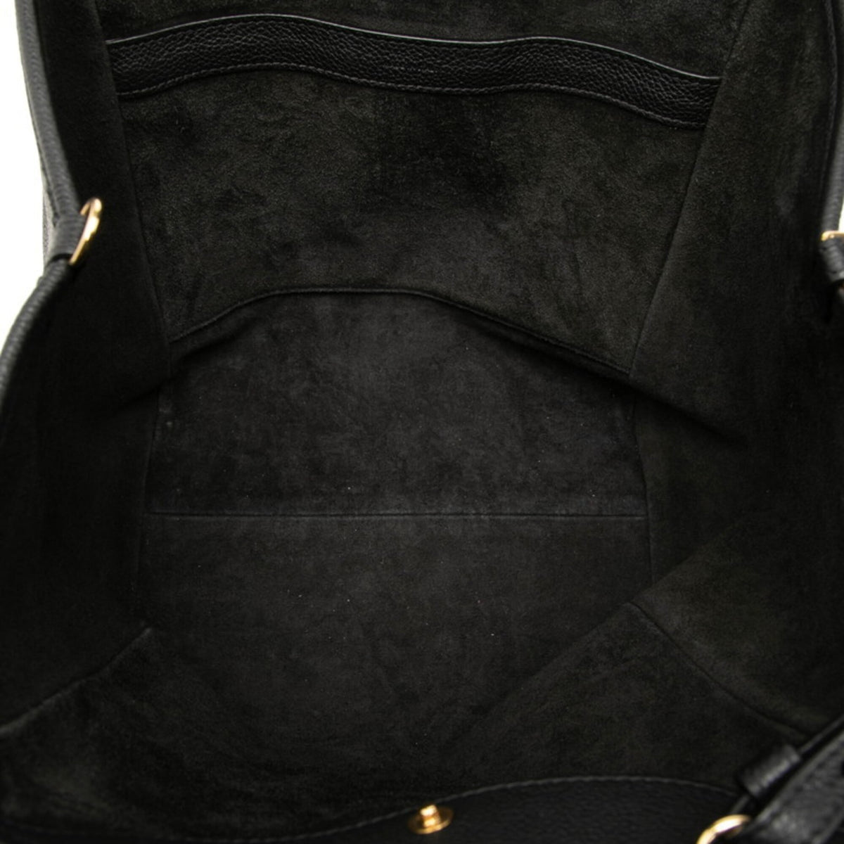 Celine Cabas Black Leather Handbag Shoulder Bag (Pre-Owned)