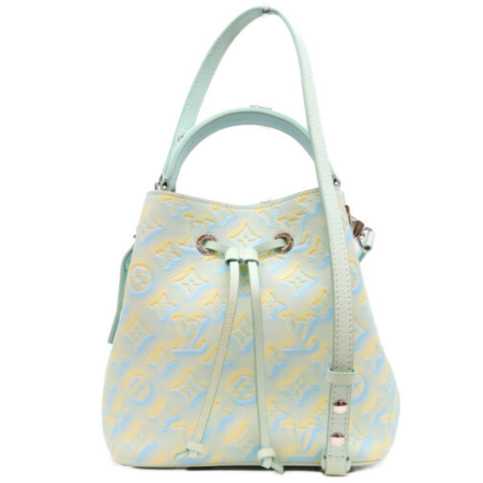 Louis Vuitton Blue Yellow Monogram Empreinte Shoulder Bag (Pre-Owned)