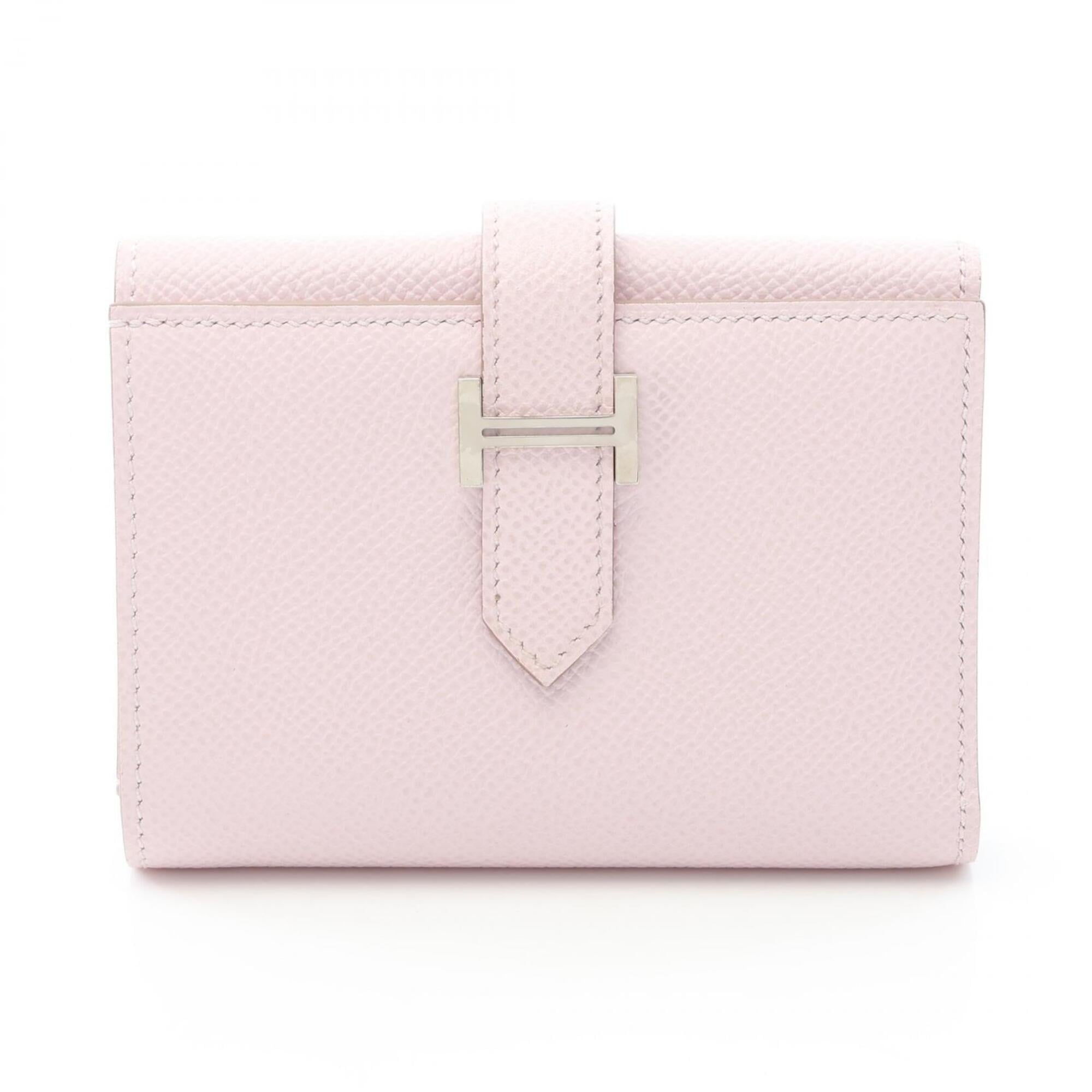 Hermes Purple Epsom Leather Wallet (Tri-Fold) (Pre-Owned)