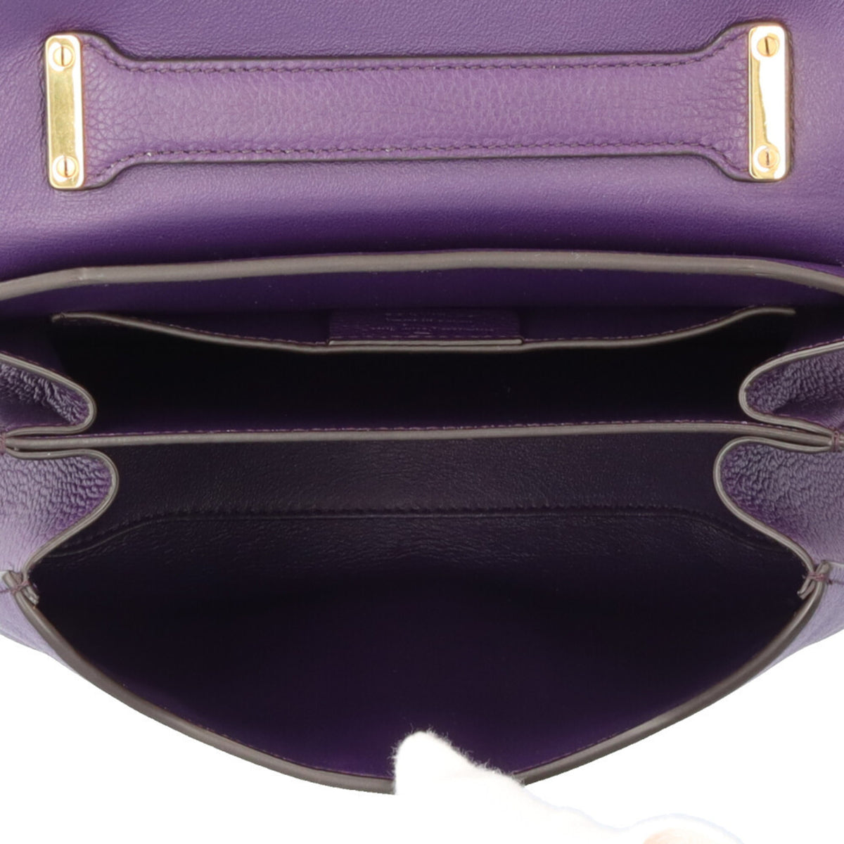 Salvatore Ferragamo Purple Leather Shoulder Bag (Pre-Owned)