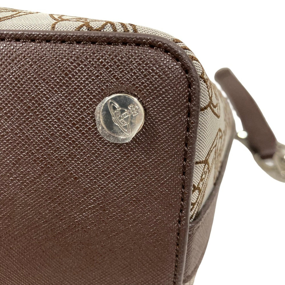 Vivienne Westwood Gray Leather Shoulder Bag (Pre-Owned)