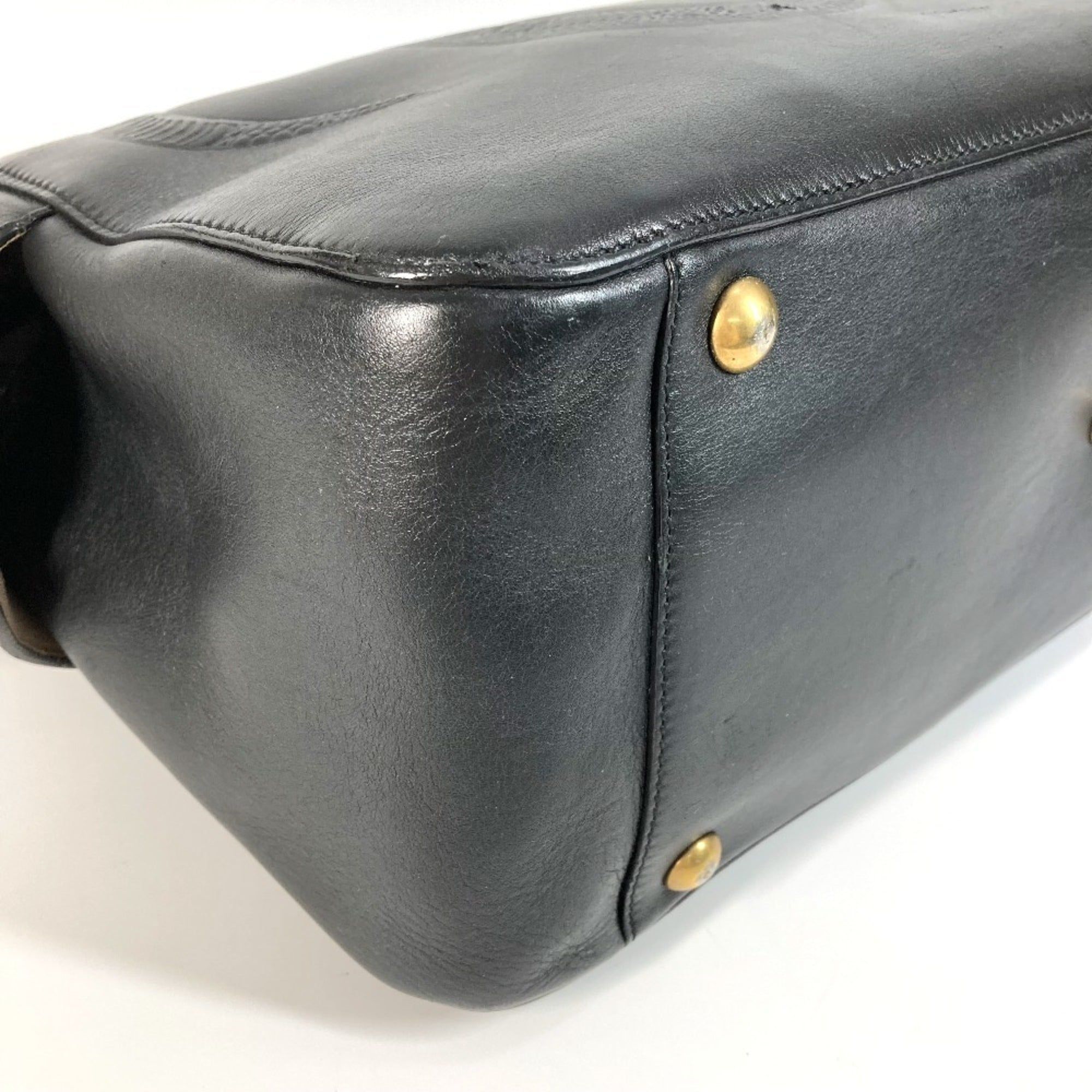 Gucci Black Leather Boston Bag Shoulder Bag (Pre-Owned)