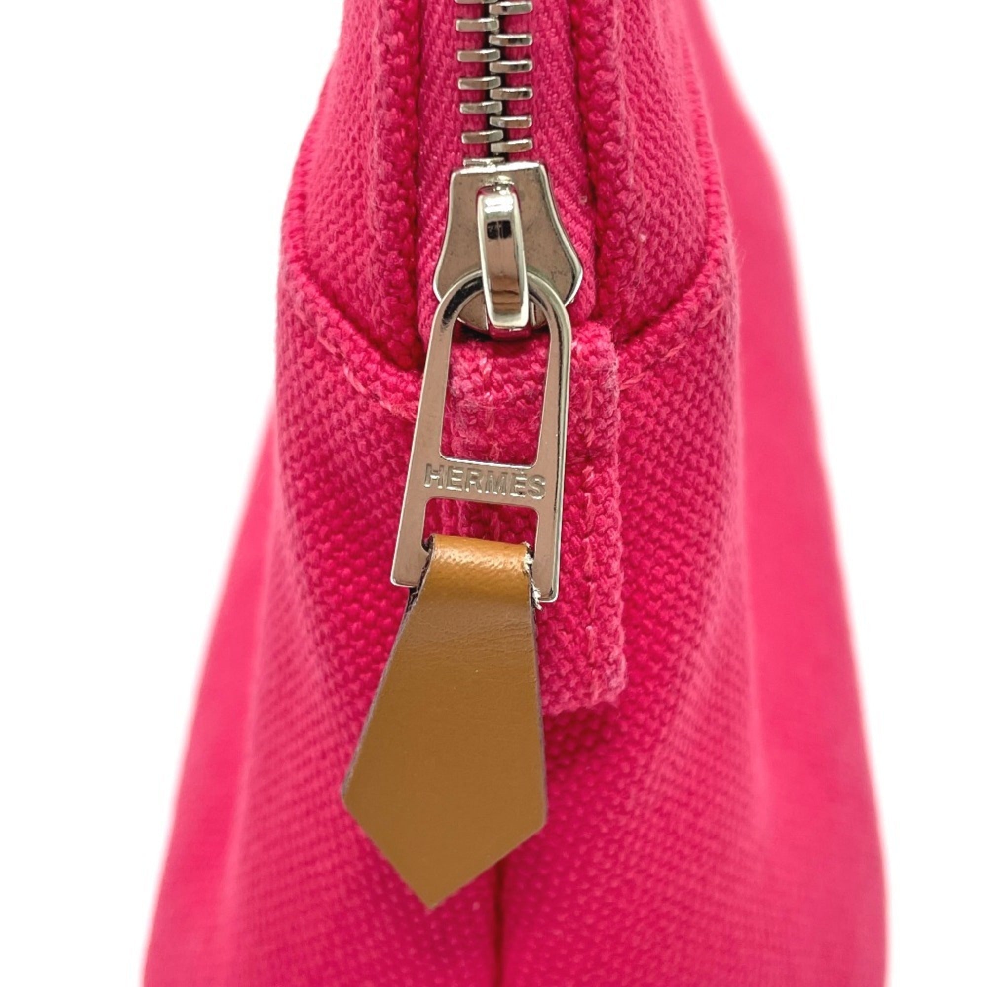 Hermes Bolide Pink Canvas Pouch (Pre-Owned)