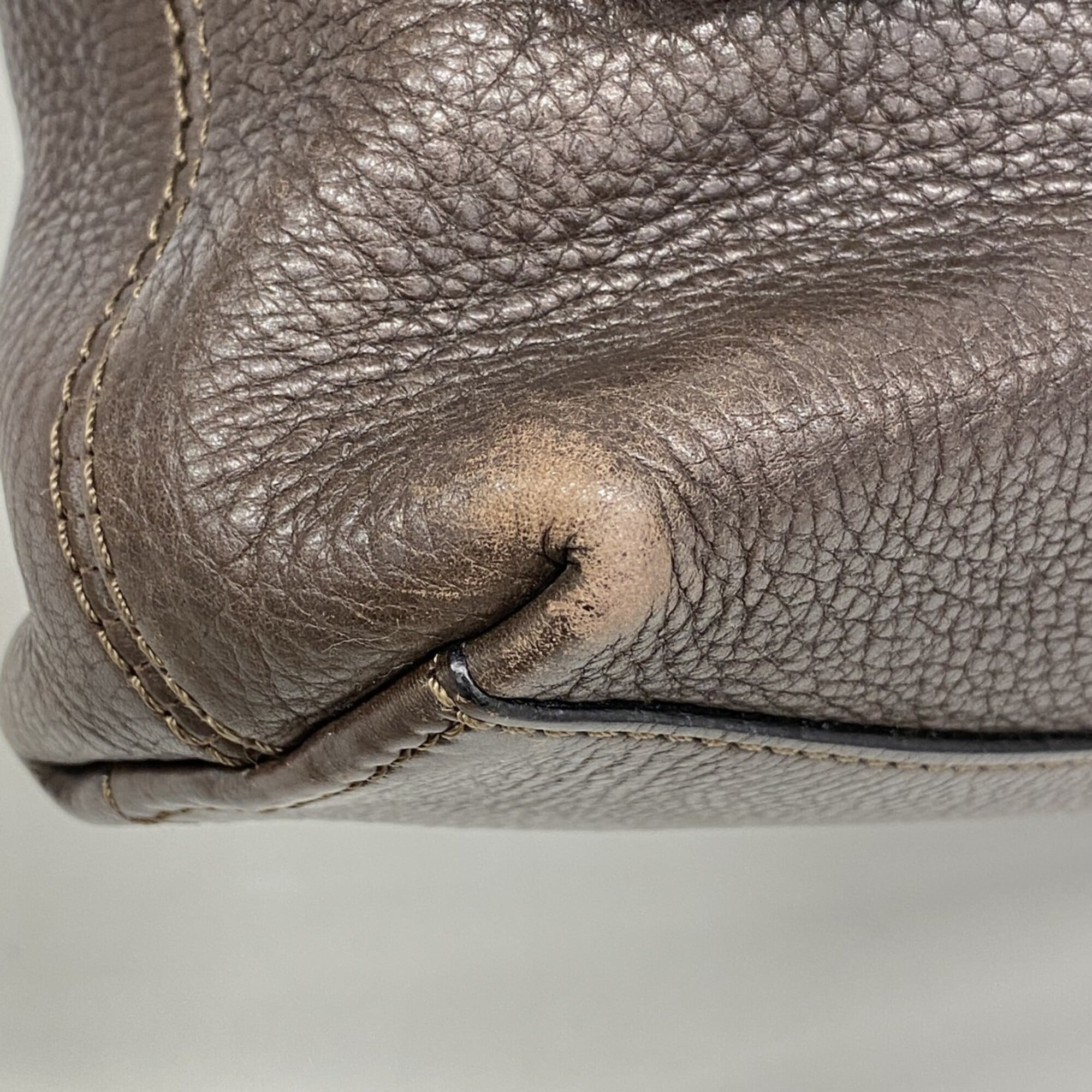 Celine Brown Leather Shoulder Bag (Pre-Owned)