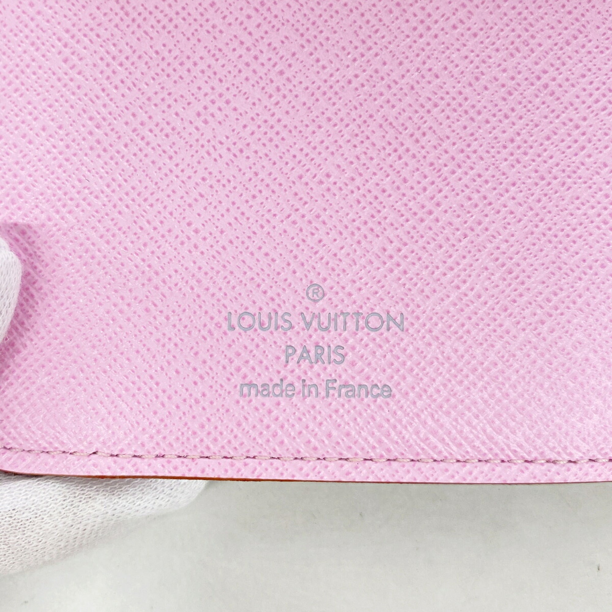 Louis Vuitton Blanc Litchi Long Wallet (Tri-Fold) (Pre-Owned)