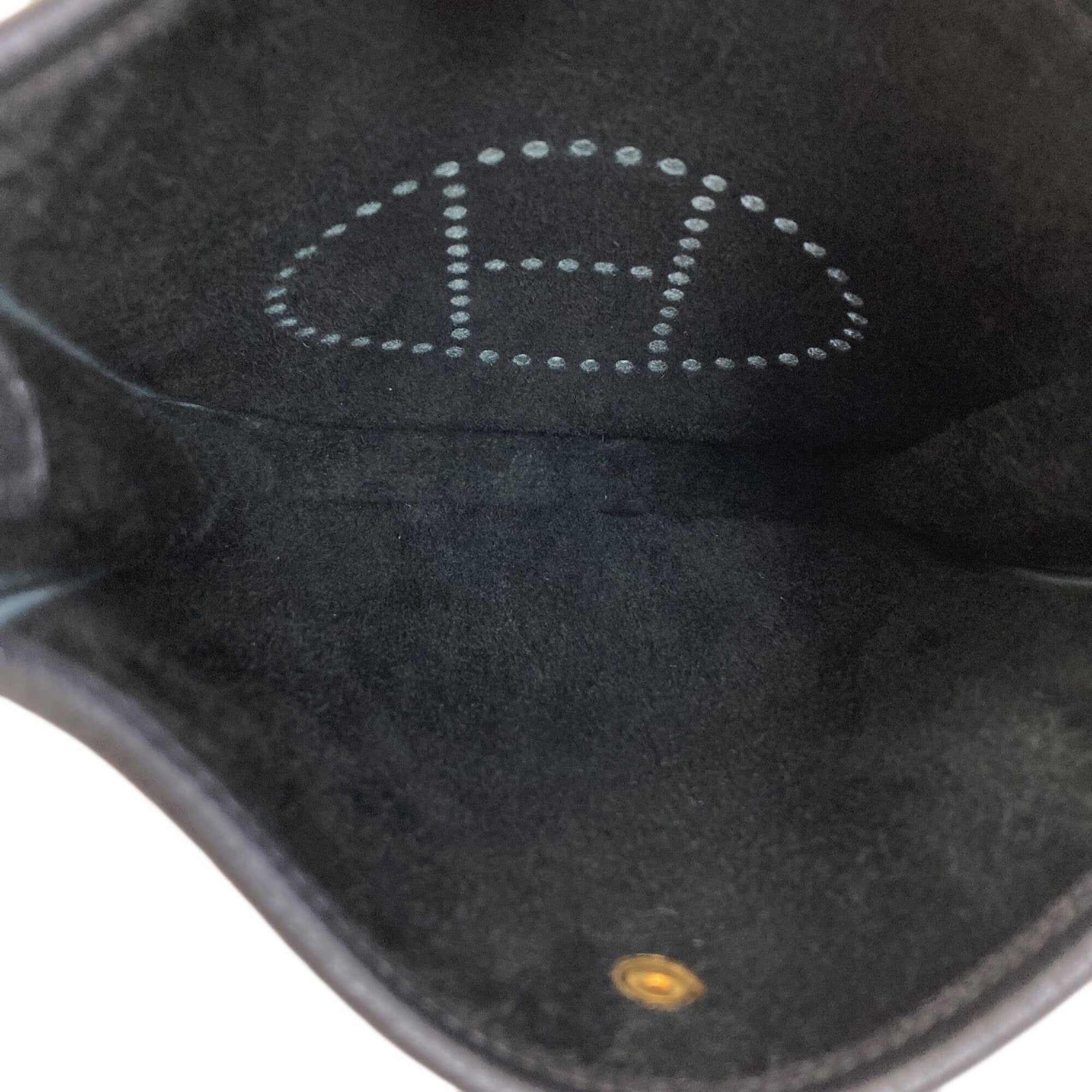 Hermes Black Taurillon Clemence Leather Shoulder Bag (Pre-Owned)