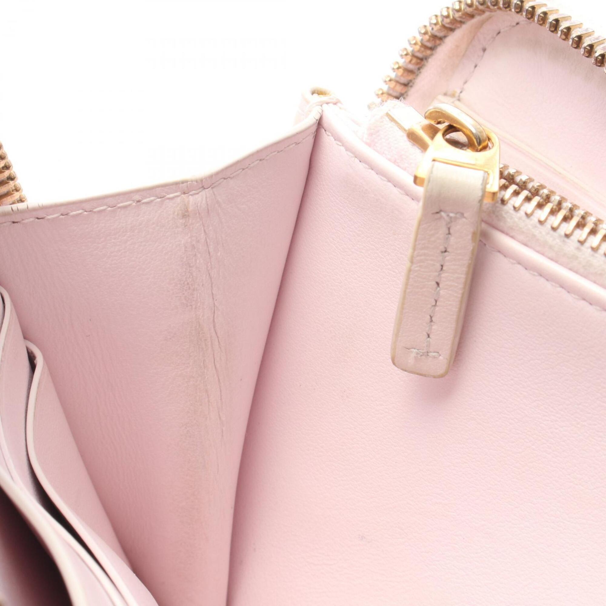 Bottega Veneta Pink Intrecciato Long Wallet (Bi-Fold) (Pre-Owned)