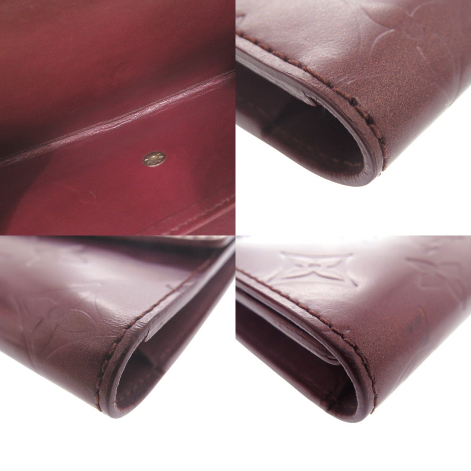 Louis Vuitton Violet Monogram Mat Long Wallet (Tri-Fold) (Pre-Owned)