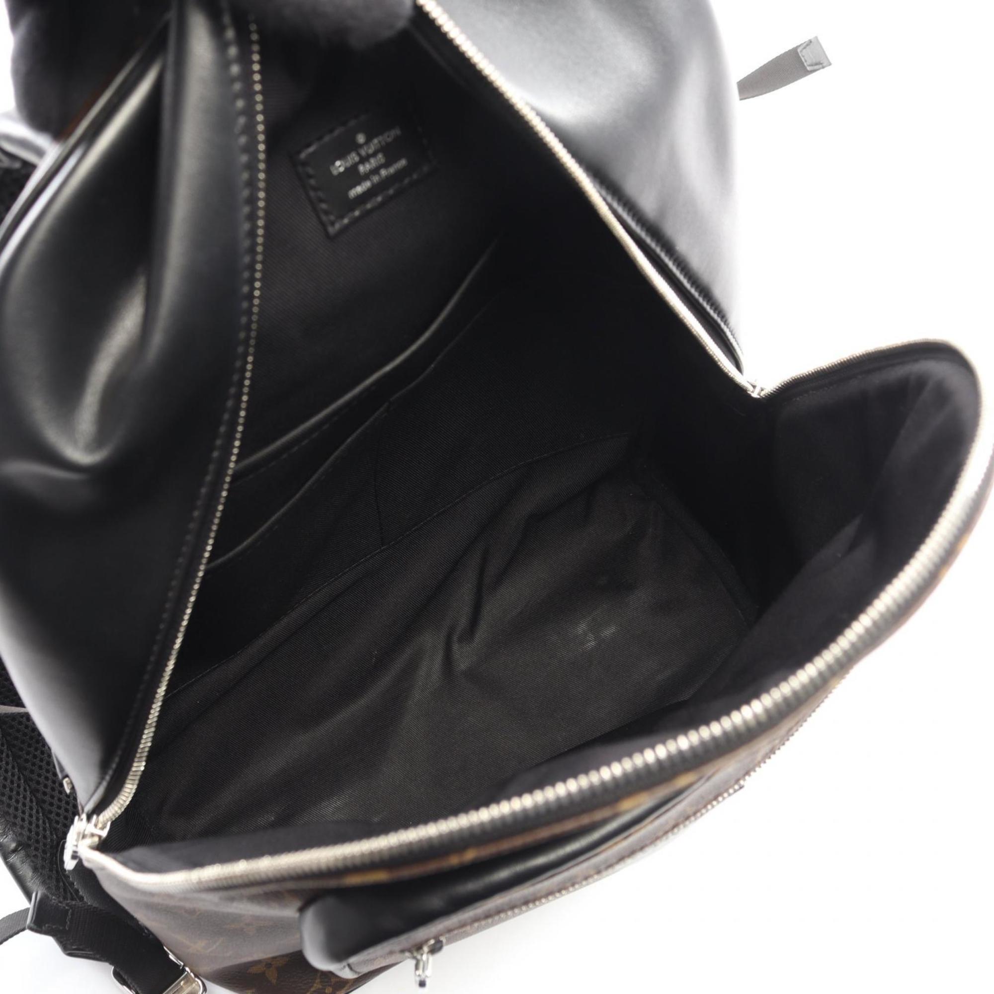 Louis Vuitton Black Brown Monogram Macassar Coated Canvas Leather Backpack (Pre-Owned)
