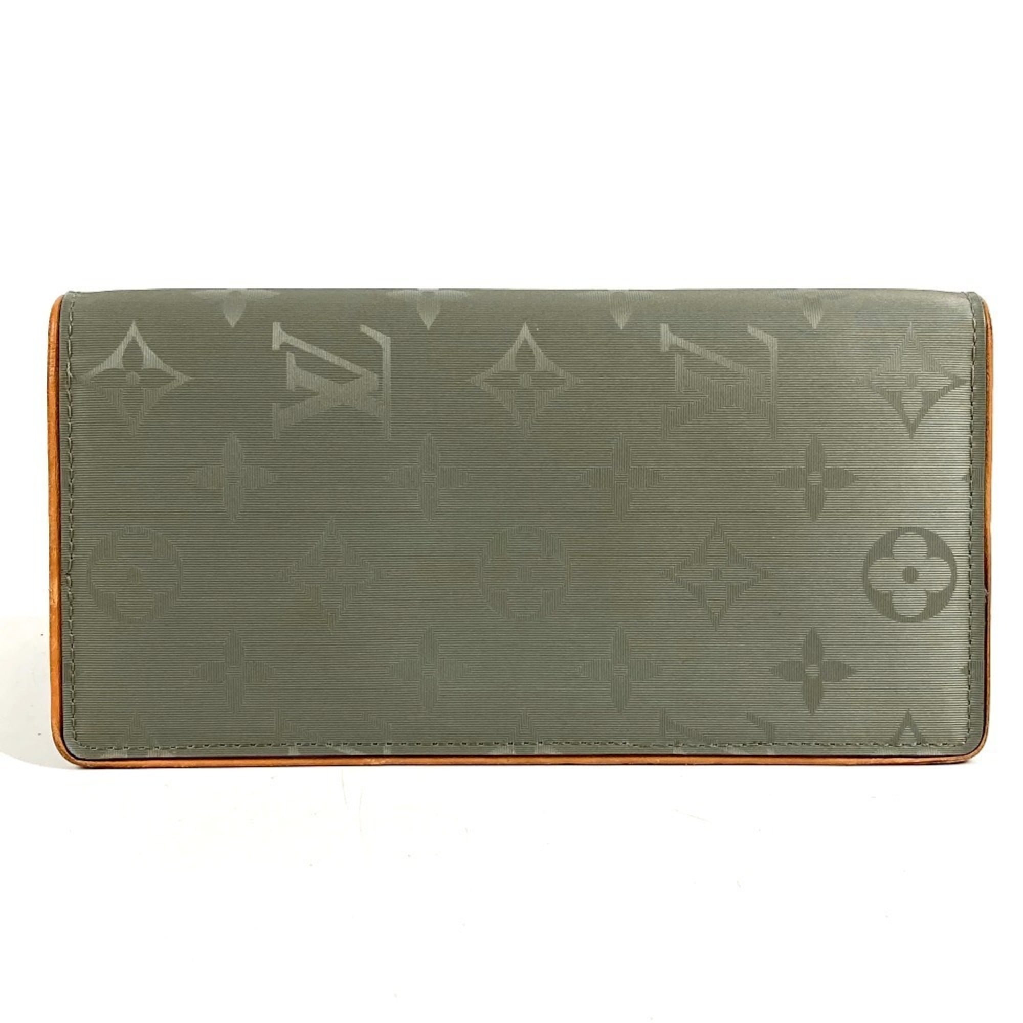 Louis Vuitton Monogram Gray Canvas Leather Long Wallet (Bi-Fold) (Pre-Owned)