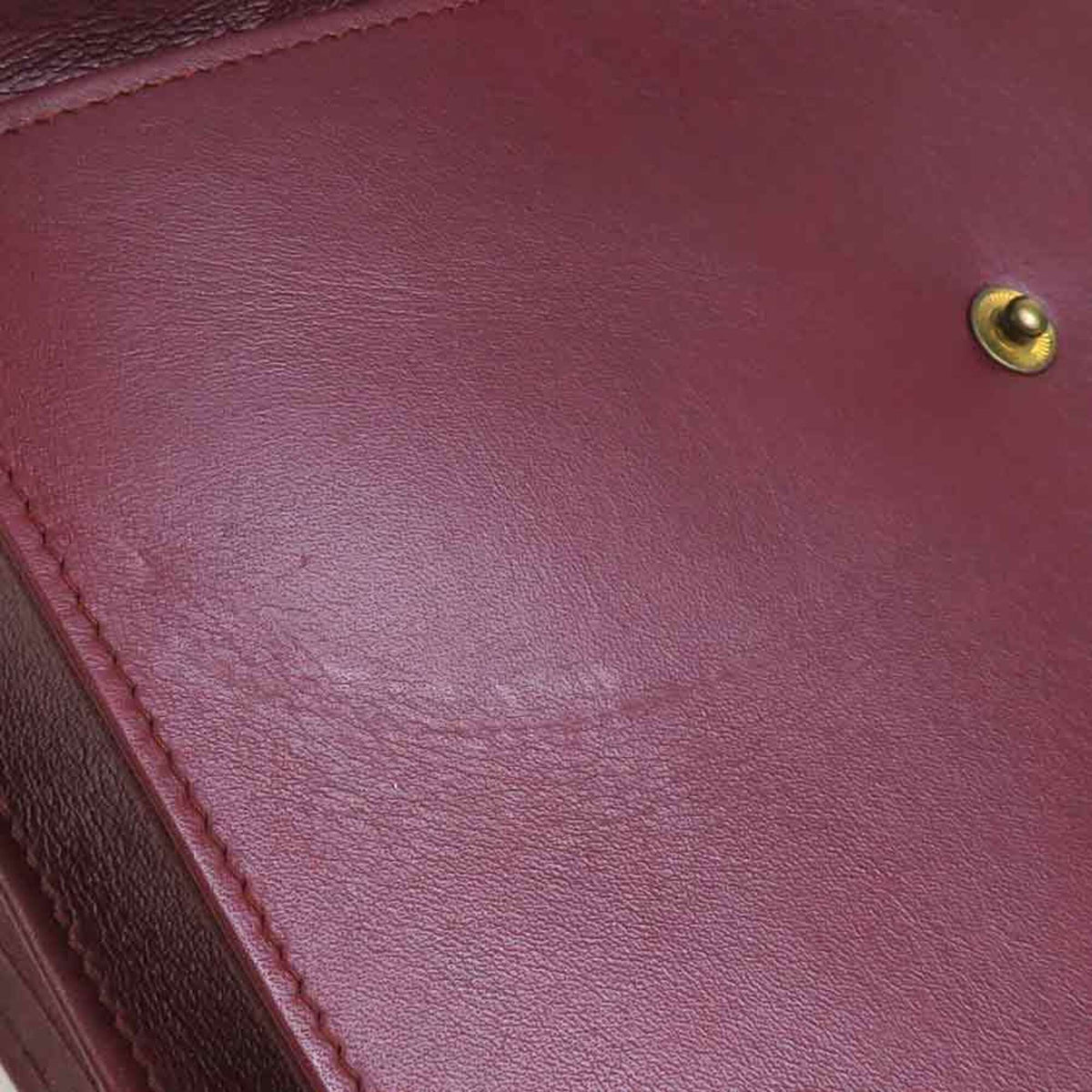 Cartier Burgundy Leather Clutch Bag (Pre-Owned)