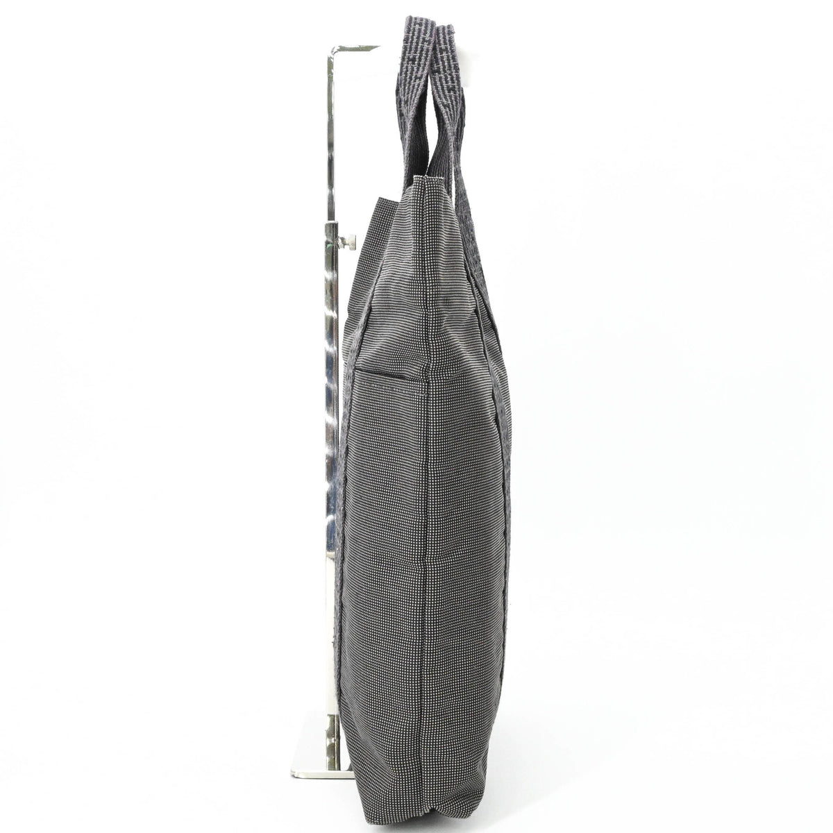 Hermes Her Line Gray Canvas Handbag Tote Bag (Pre-Owned)
