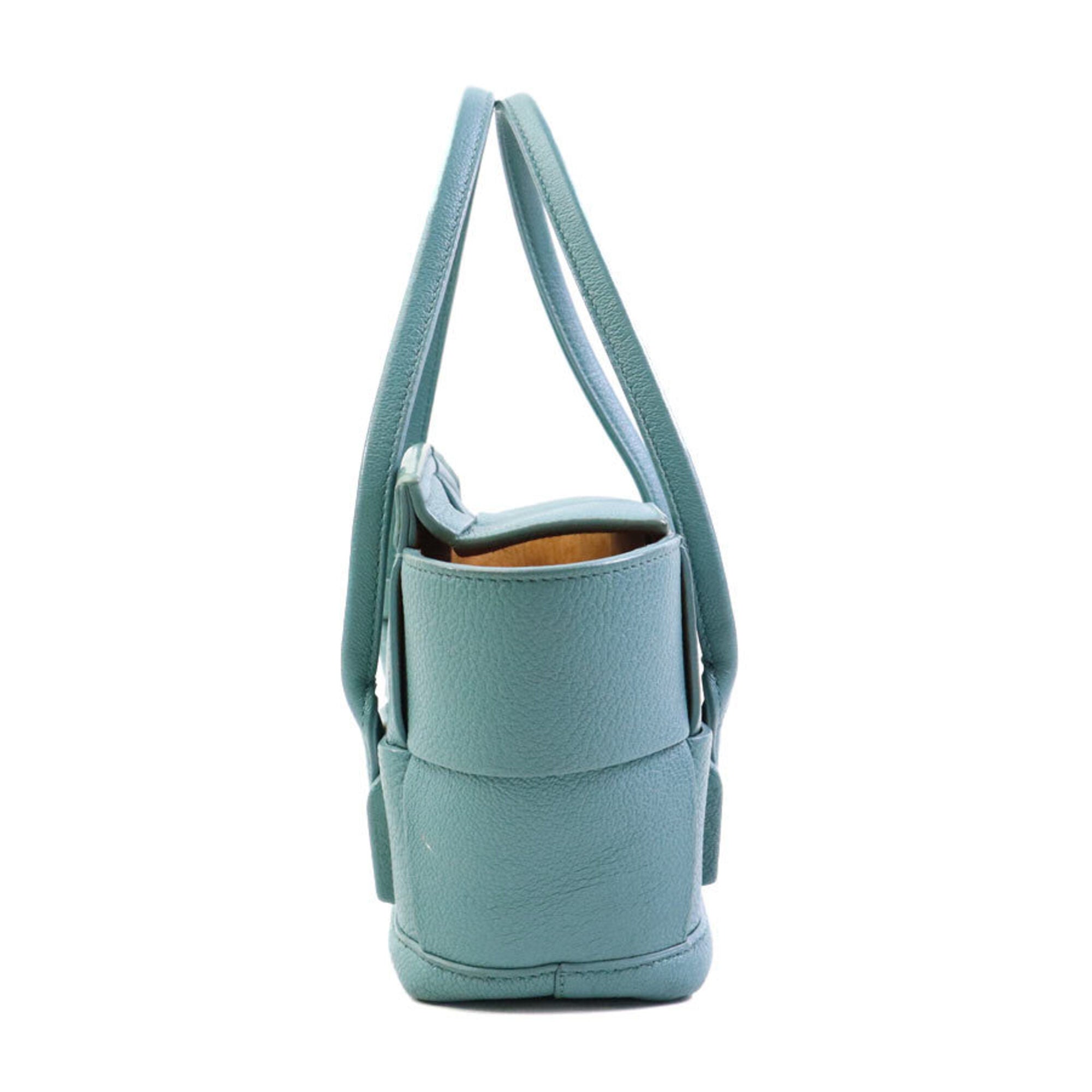 Bottega Veneta Green Leather Handbag Shoulder Bag (Pre-Owned)