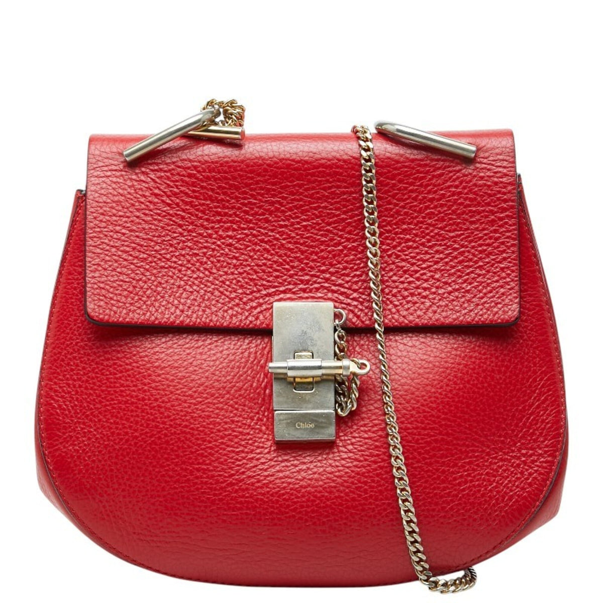 Chloé Red Color Leather Shoulder Bag (Pre-Owned)