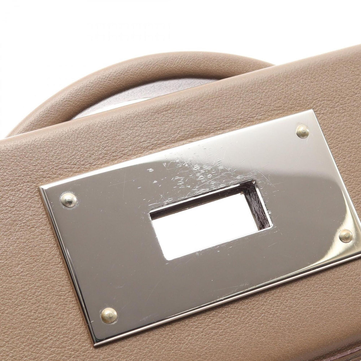Hermes Etoupe Gray Gray Togo Leather Swift Leather Handbag (Pre-Owned)
