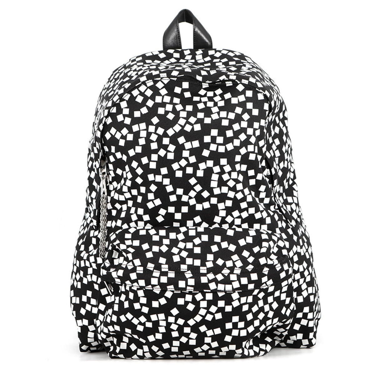 Celine Black White Nylon Canvas Leather Backpack (Pre-Owned)