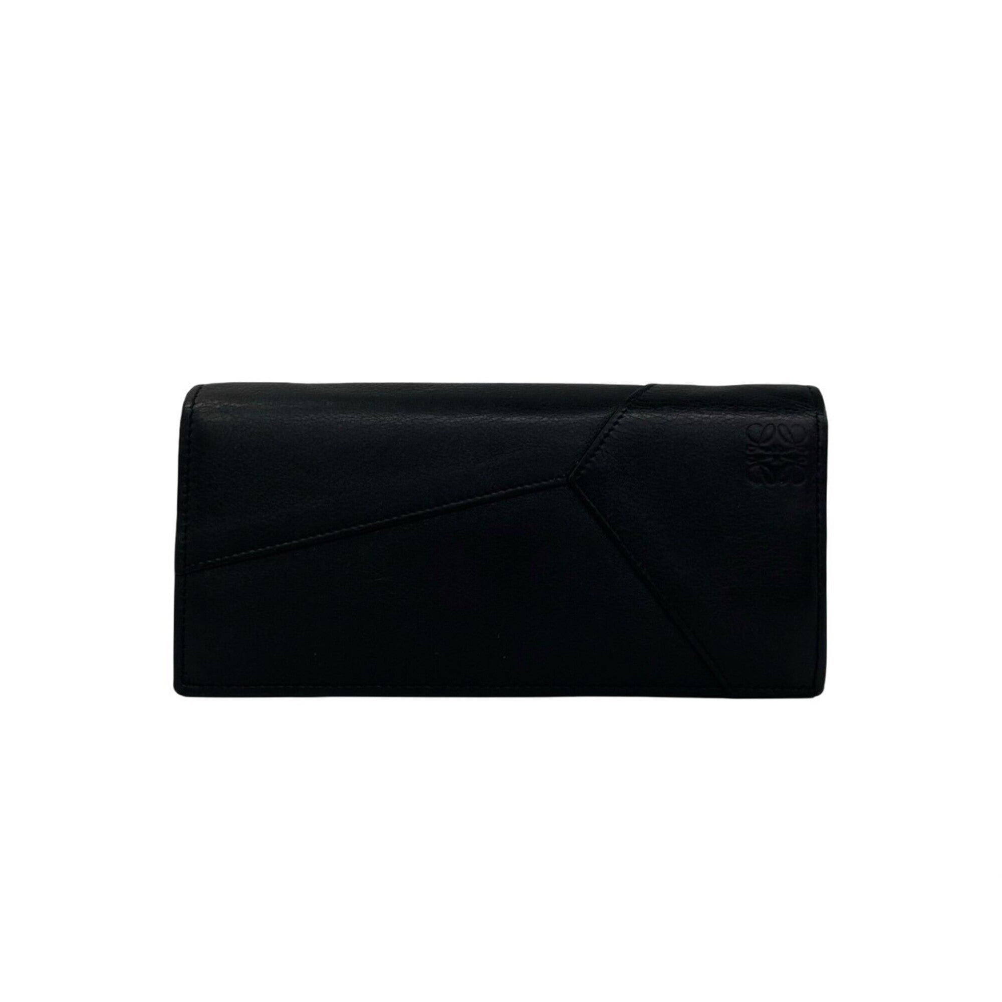 Loewe Black Leather Long Wallet (Bi-Fold) (Pre-Owned)
