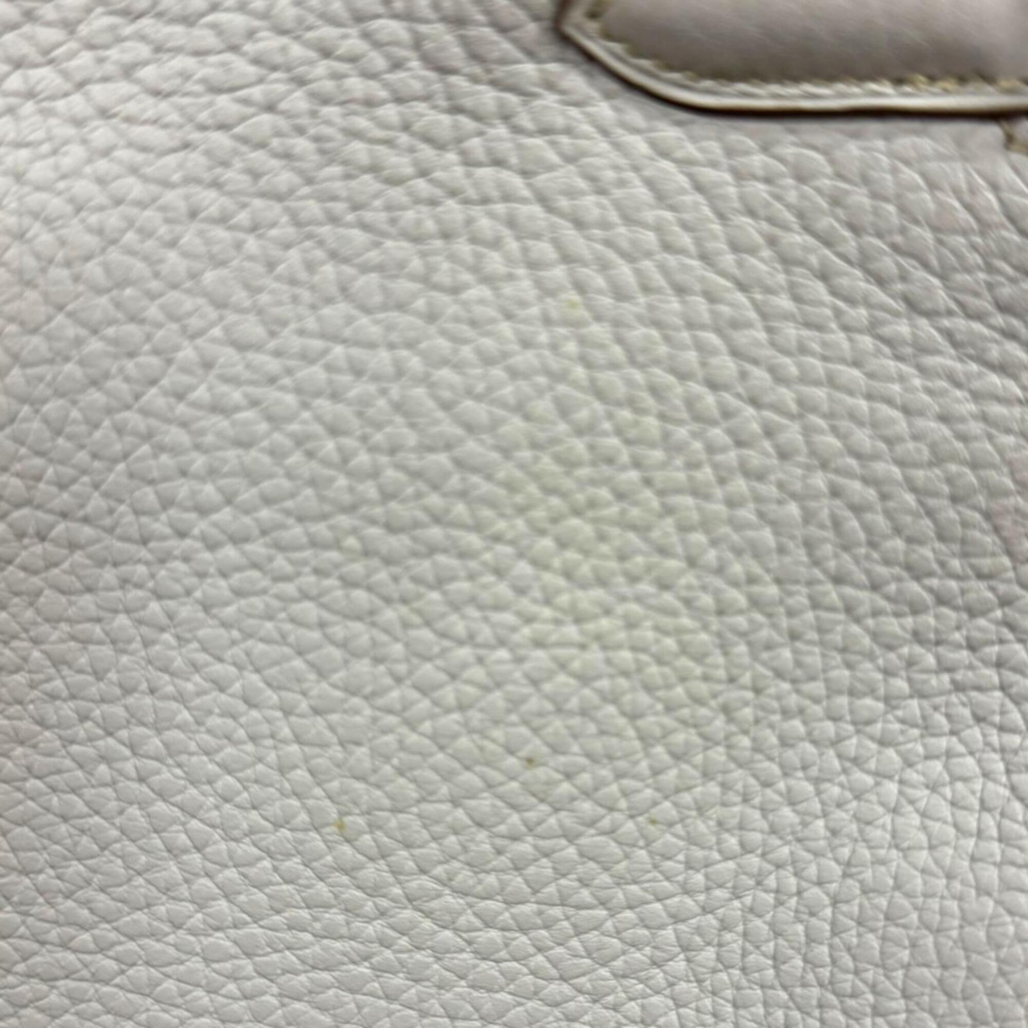 Hermes Gray Taurillon Clemence Leather Shoulder Bag (Pre-Owned)
