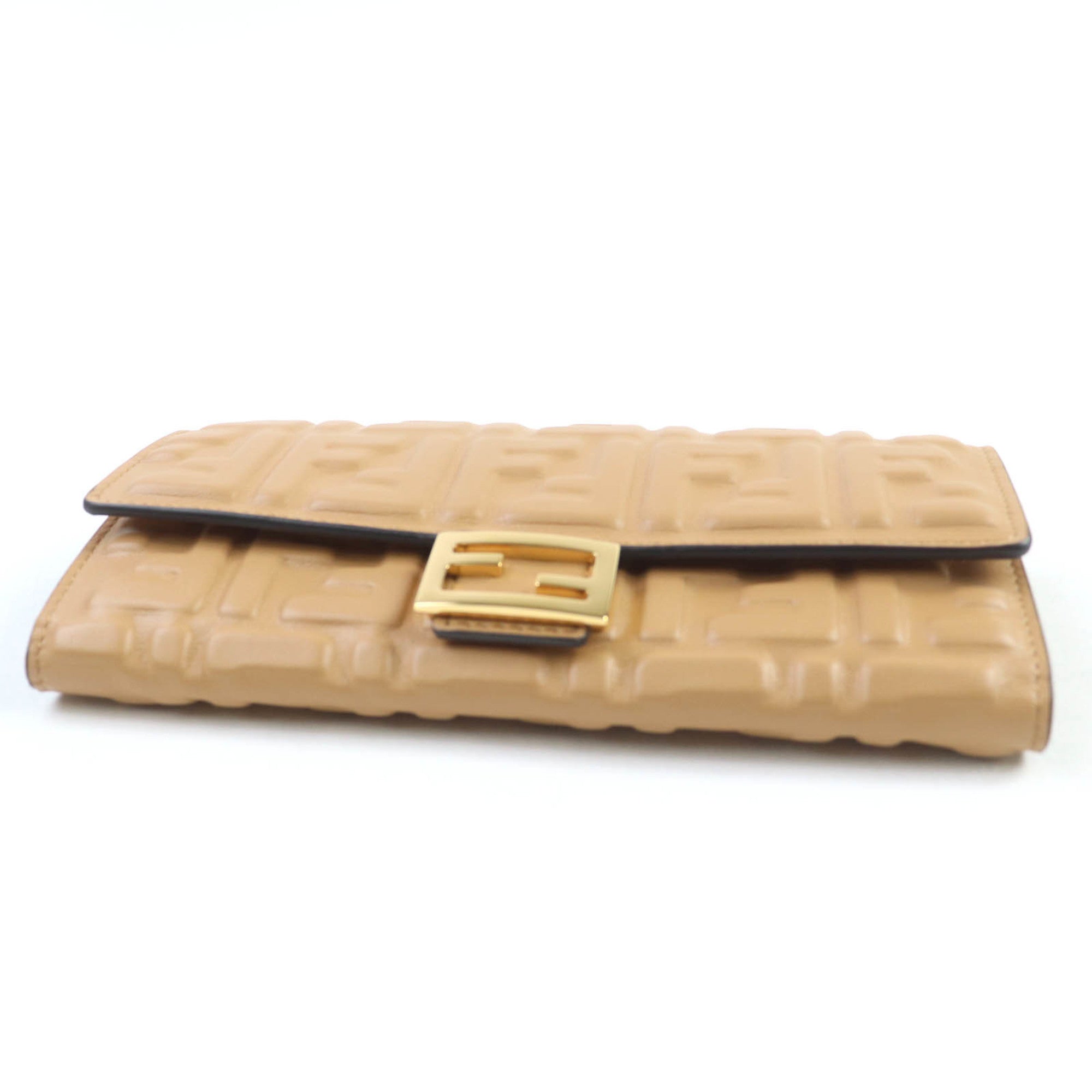 Fendi Brown Leather Long Wallet (Bi-Fold) (Pre-Owned)