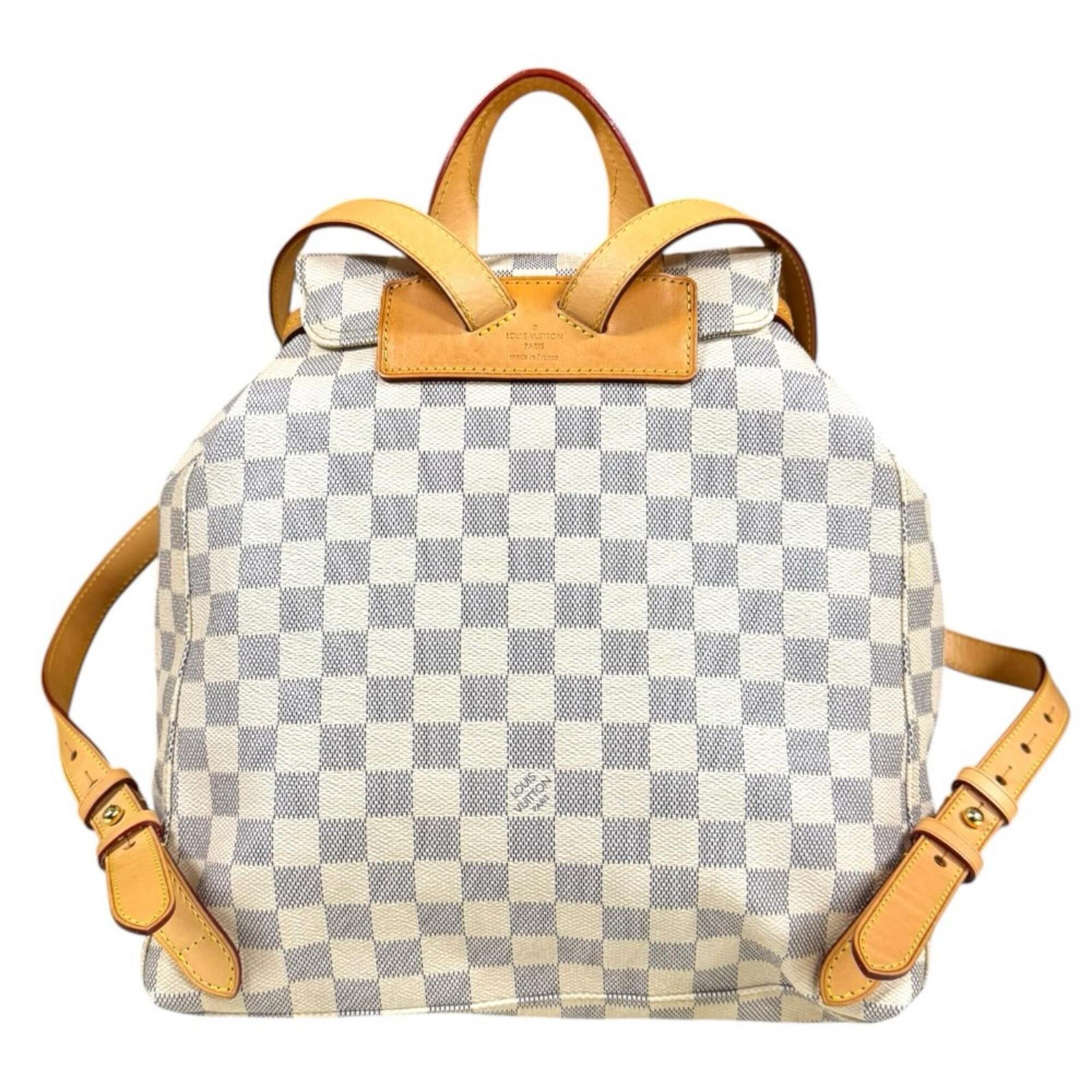Louis Vuitton White Damier Azur Backpack (Pre-Owned)