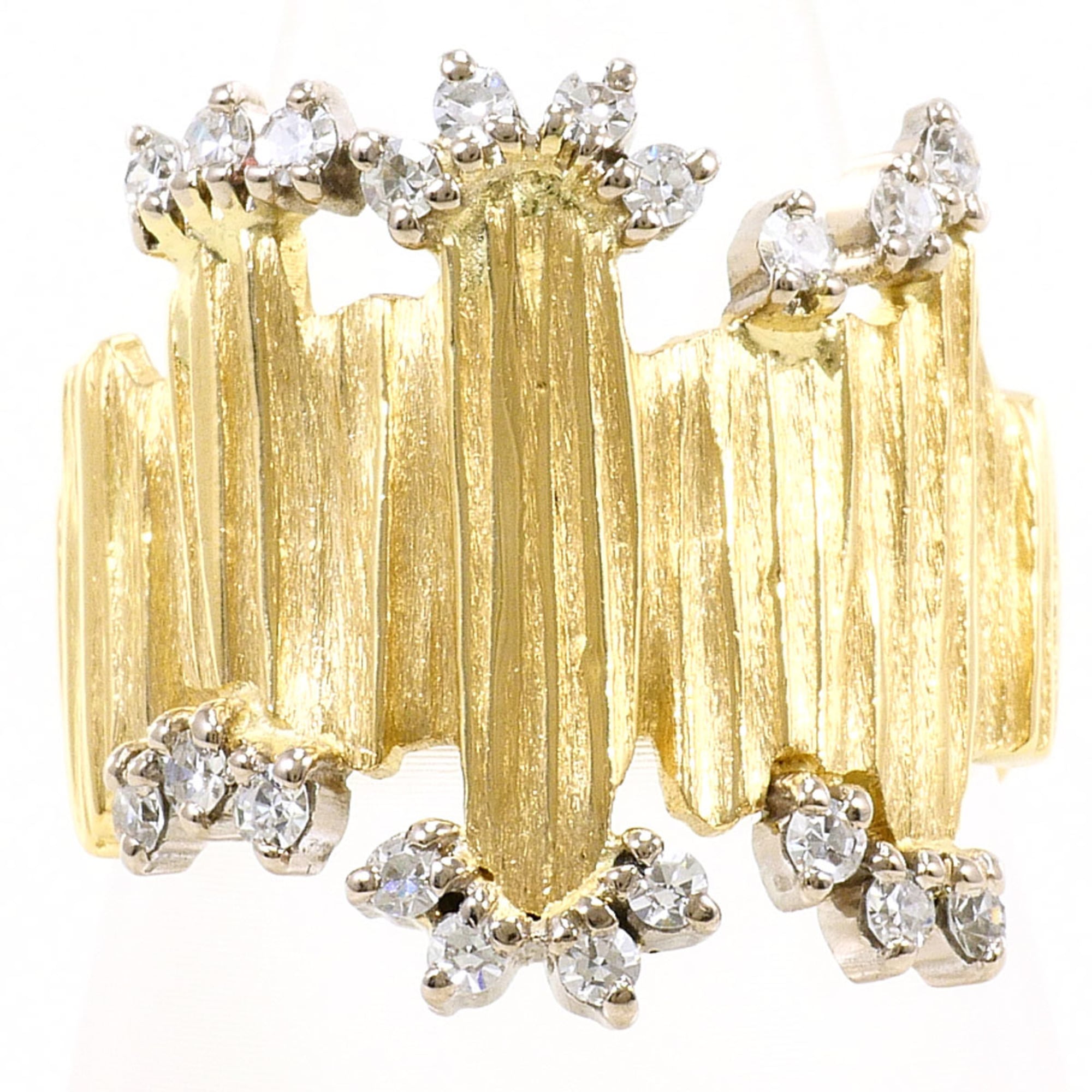 Unbranded White Gold Yellow Gold Yellow Gold (18K) White Gold (18K) Band Ring (Pre-Owned)
