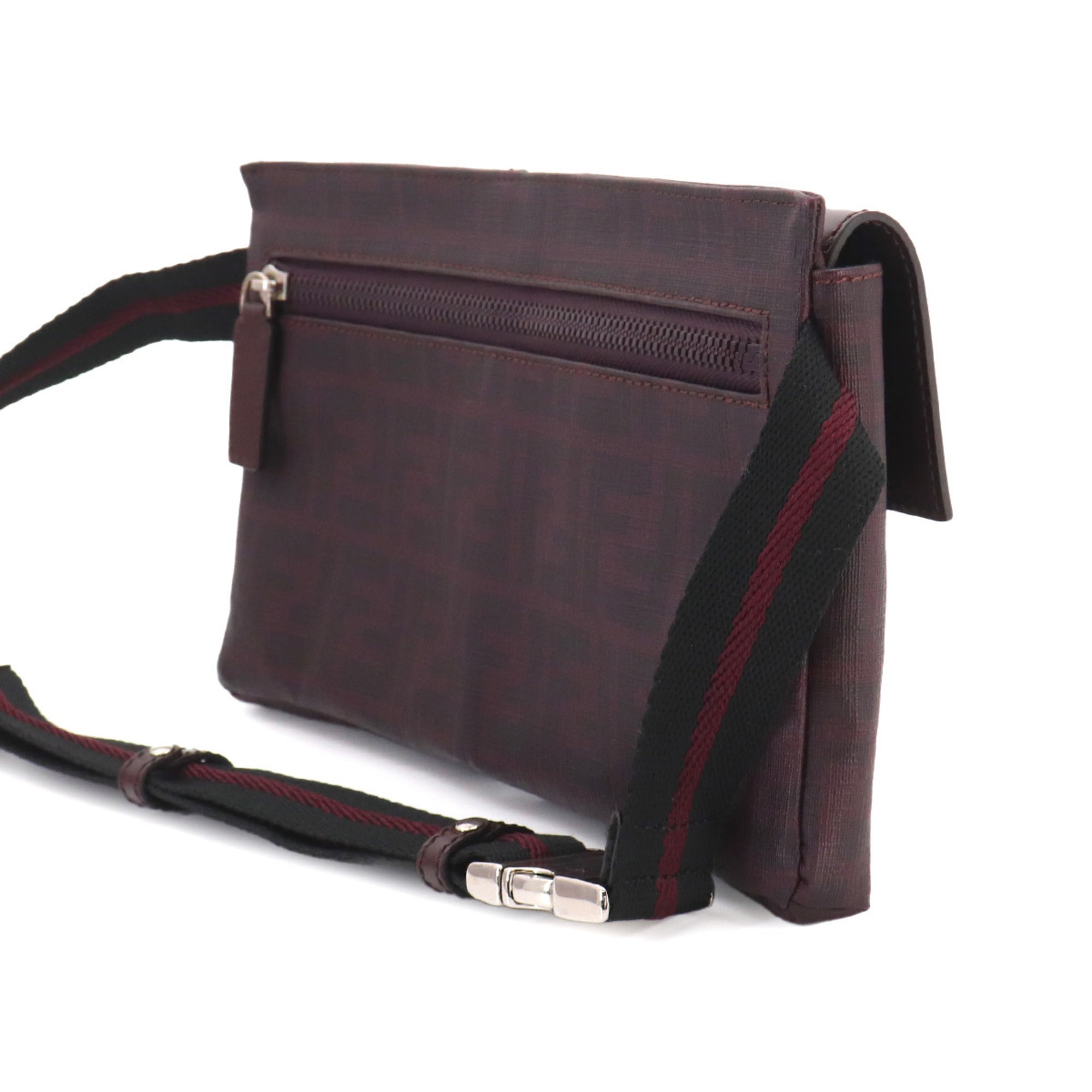 Fendi Bordeaux Pvc Leather Fanny Pack Handbag Sling Bag (Pre-Owned)