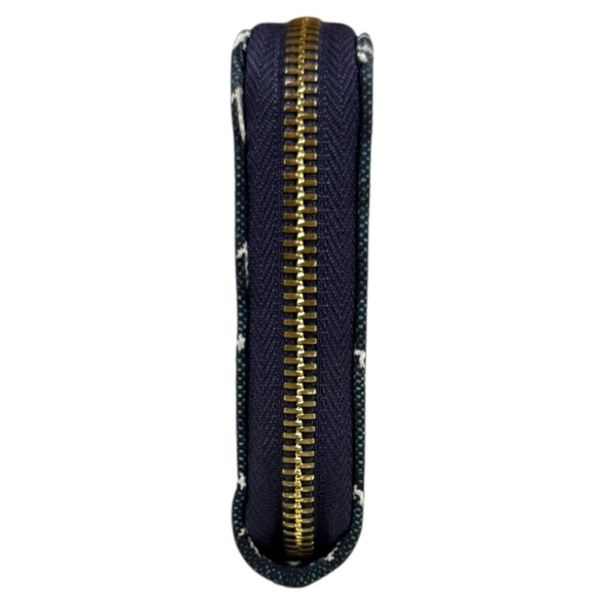 Louis Vuitton Navy Jacquard Canvas Long Wallet (Bi-Fold) (Pre-Owned)